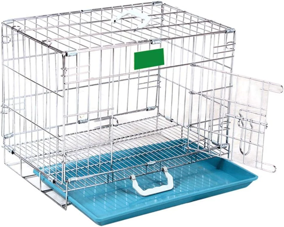 قفس سگ خانگی WYJW، محوطه بازی توله سگ تاشو، قفس حمل کننده باغ داخلی و خارجی، قفل درب آهنی فلزی با روکش قابل حمل، 61X43*50cm (اندازه: 91 * 56x68cm)