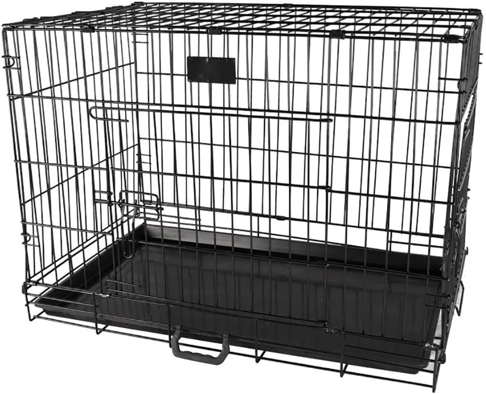 خانه تاشو لوکس سگ WYJW، قفس فلزی تک درب و دو درب، خانه حیوانات خانگی بزرگ XL مناسب فضای داخلی و خارجی، محکم و ایمن، مشکی خانه تاشو لوکس سگ WYJW، قفس فلزی تک درب و دو درب، خانه حیوانات خانگی بزرگ XL مناسب فضای داخلی و خارجی، محکم و ایمن، مشکی
