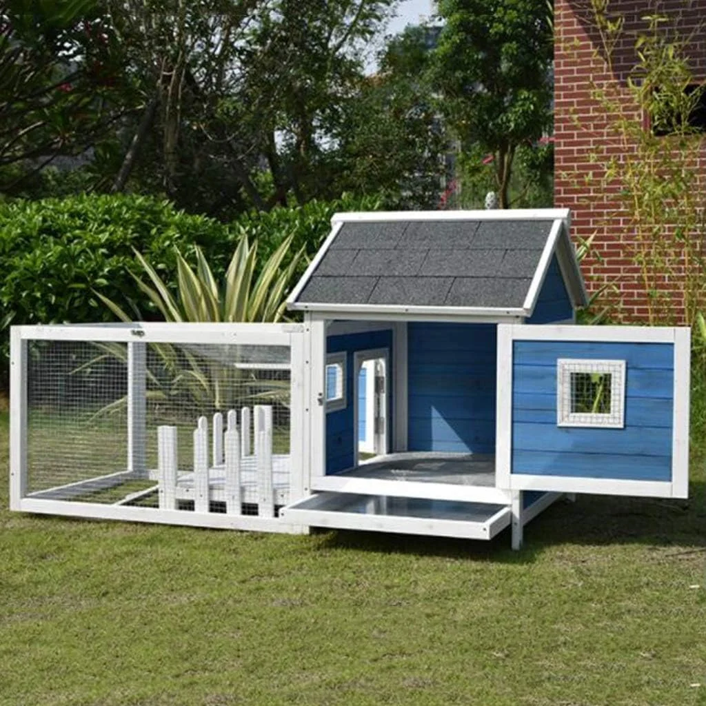 لانه مرغ چوبی ضد آب WWART با محوطه بیرونی، خانه خرگوش، لوازم حیوانات خانگی، خانه پرندگان (رنگ: آبی، سایز: 144.5 * 66 * 52 سانتی متر) لانه مرغ چوبی ضد آب WWART با محوطه بیرونی، خانه خرگوش، لوازم حیوانات خانگی، خانه پرندگان (رنگ: آبی، سایز: 144.5 * 66 * 52 سانتی متر)