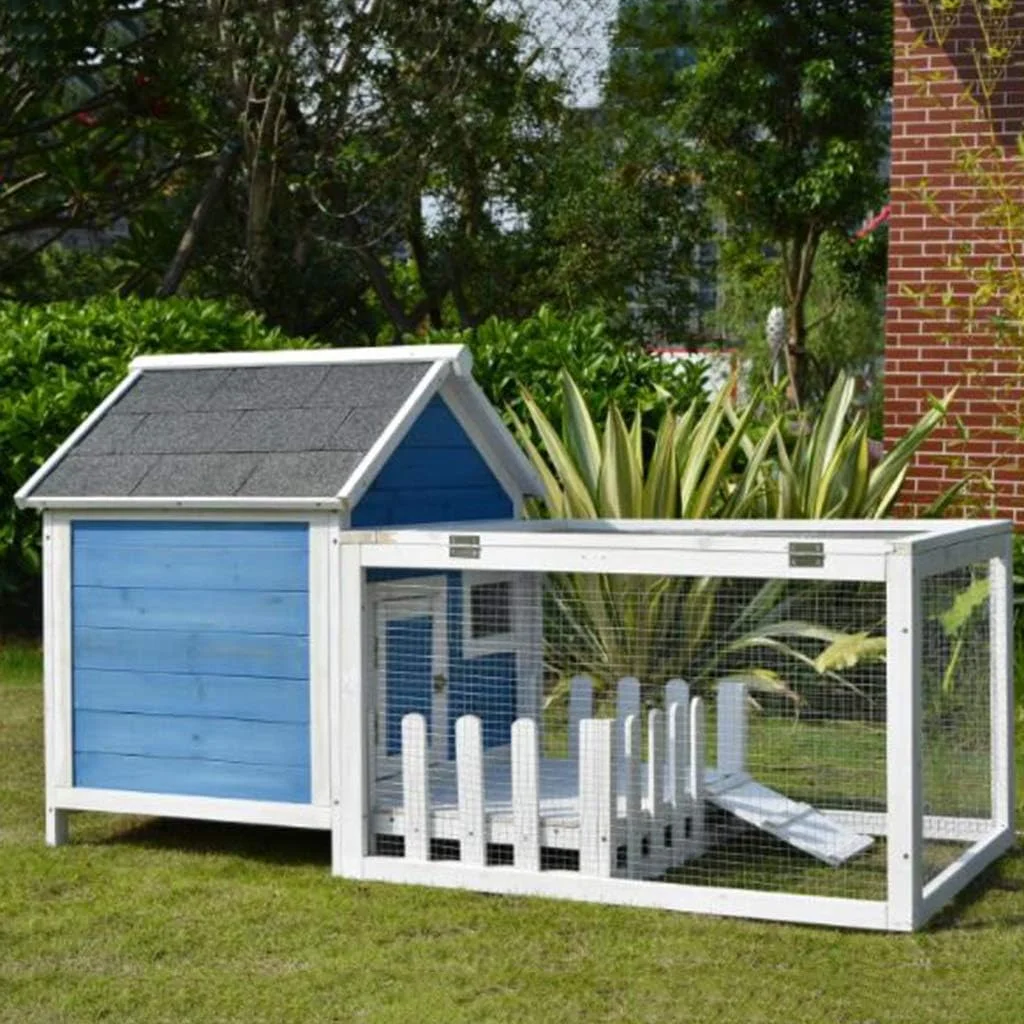 لانه مرغ چوبی ضد آب WWART با محوطه بیرونی، خانه خرگوش، لوازم حیوانات خانگی، خانه پرندگان (رنگ: آبی، سایز: 144.5 * 66 * 52 سانتی متر) لانه مرغ چوبی ضد آب WWART با محوطه بیرونی، خانه خرگوش، لوازم حیوانات خانگی، خانه پرندگان (رنگ: آبی، سایز: 144.5 * 66 * 52 سانتی متر)