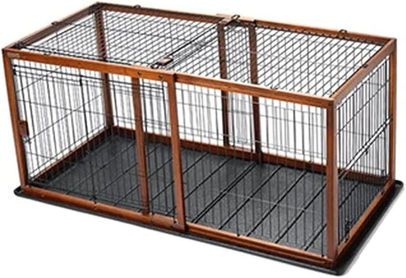 قفس حیوانات خانگی، قفس سگ چوبی جمع شونده، قفس گربه، حصار حیوانات خانگی مناسب برای گربه ها، سگ ها و سایر حیوانات کوچک، B، 88×58×62 سانتی متر قفس حیوانات خانگی، قفس سگ چوبی جمع شونده، قفس گربه، حصار حیوانات خانگی مناسب برای گربه ها، سگ ها و سایر حیوانات کوچک، B، 88×58×62 سانتی متر