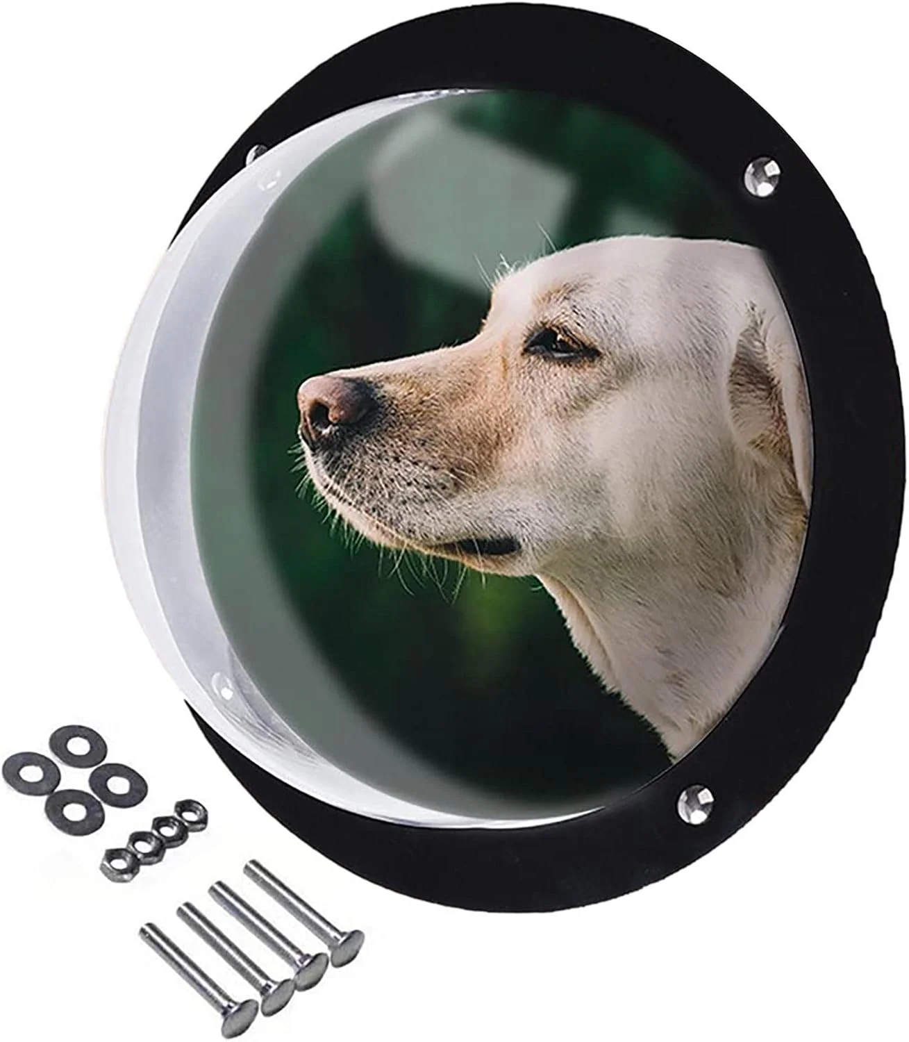 پنجره سگ | گنبد شفاف آکریلیک حباب حیوانات خانگی | نصب آسان پنجره حباب گرد حیوانات خانگی برای کودکان و حیوانات خانگی، لانه سگ