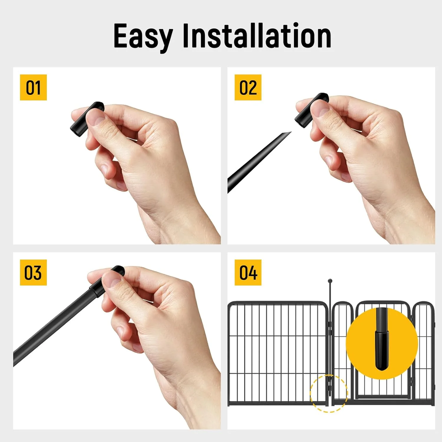 محافظ پایه قفس سگ Wiojtry، پد محافظ میله حصار حیوانات خانگی، پد میله حصار بازی سگ، پد میله فلزی برای حصار حیوانات خانگی مناسب برای اکثر میله های حصار حیوانات خانگی برای جلوگیری از خراشیدگی کف خانه شما