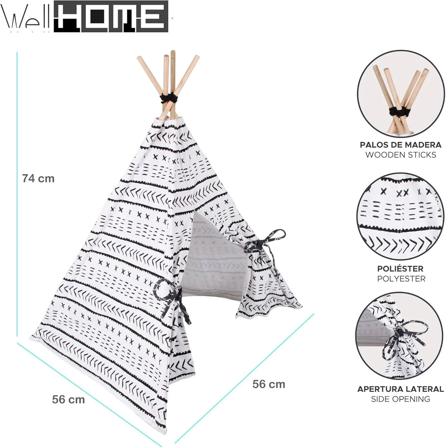 چادر حیوانات خانگی بوم ول هوم 56 x 56 x 74 سانتی متر