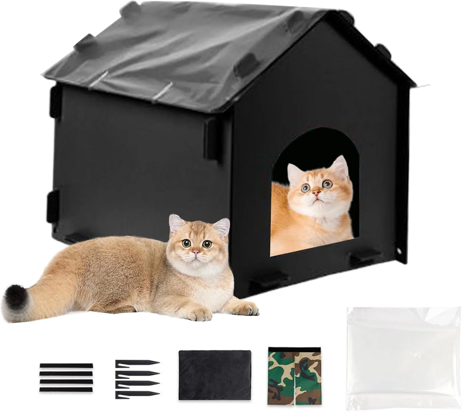 خانه گربه ضد آب مناسب فضای باز | غار ضد آب سگ | خانه خواب جداشدنی عایق بندی شده و ضد باد برای گربه ها، سگ ها و حیوانات کوچک، مناسب پاسیو، بالکن، کمپینگ، مسافرت، تابستان و زمستان خانه گربه ضد آب مناسب فضای باز | غار ضد آب سگ | خانه خواب جداشدنی عایق بندی شده و ضد باد برای گربه ها، سگ ها و حیوانات کوچک، مناسب پاسیو، بالکن، کمپینگ، مسافرت، تابستان و زمستان