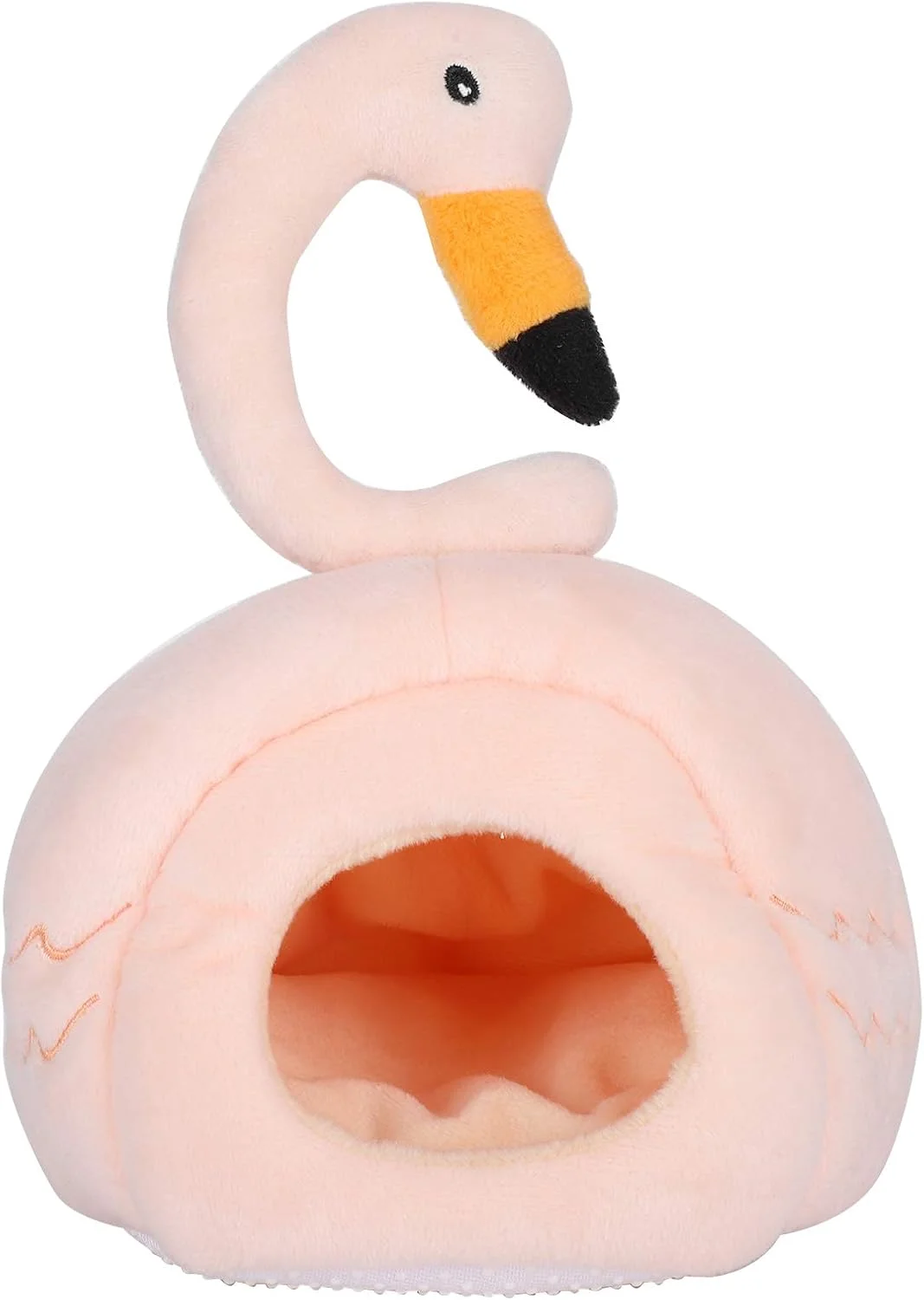 خانه حیوانات خانگی کوچک BPOMEN، خانه همستر صورتی مقاوم در برابر سایش، لوازم حیوانات خانگی با تهویه و ضد لغزش به شکل قو برای جوجه تیغی، چینچیلا و سنجاب