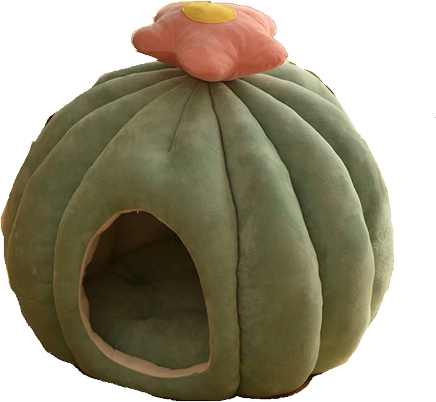 خانه سگ وانام، خانه گربه ای سرپوشیده گرم و زیبا با طرح کاکتوس، لانه سگ کوچک، ویلای حیوانات خانگی، لوازم حیوانات خانگی برای گربه ها و سگ ها (رنگ: آبی تیره، سایز: کوچک)