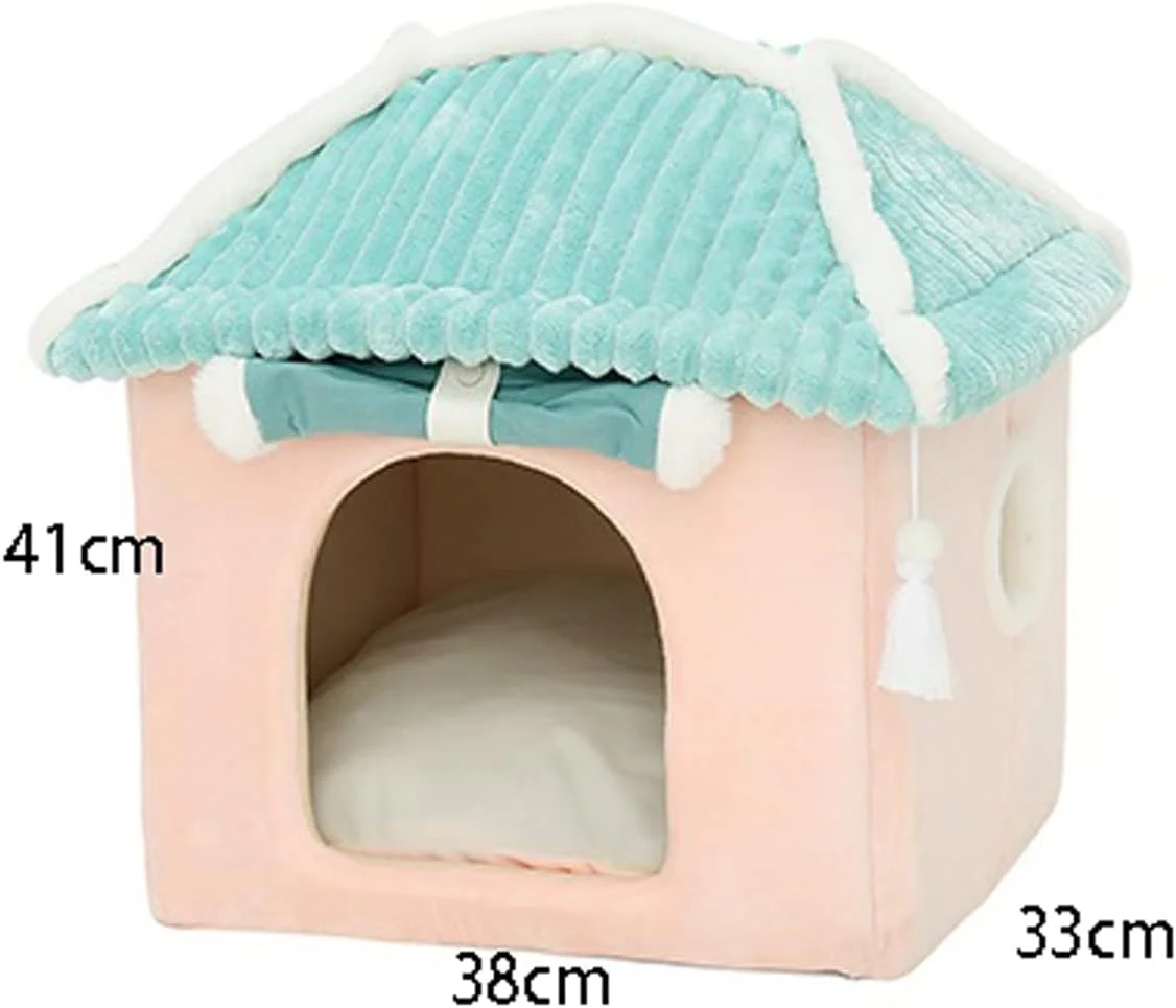 خانه سگ WANAM، خانه سرپوشیده زیبا و کاملاً محصور برای گربه ها، خانه حیوانات خانگی گرم زمستانی، تخت خواب فوق العاده نرم برای توله سگ، تامین کنندگان خانه گربه