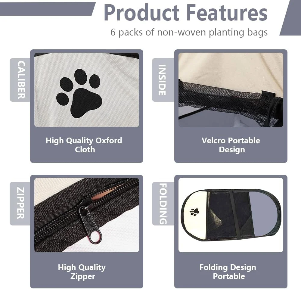 محوطه بازی تاشو سگ و توله سگ Vmxlso، ابعاد 73x73x43 سانتی متر، مناسب فضای داخلی، محفظه بازی سگ، محوطه بازی سگ برای خانه، محوطه بازی سگ برای خرگوش و گربه در فضای داخلی، مناسب مسافرت و کمپینگ در فضای باز و داخل خانه