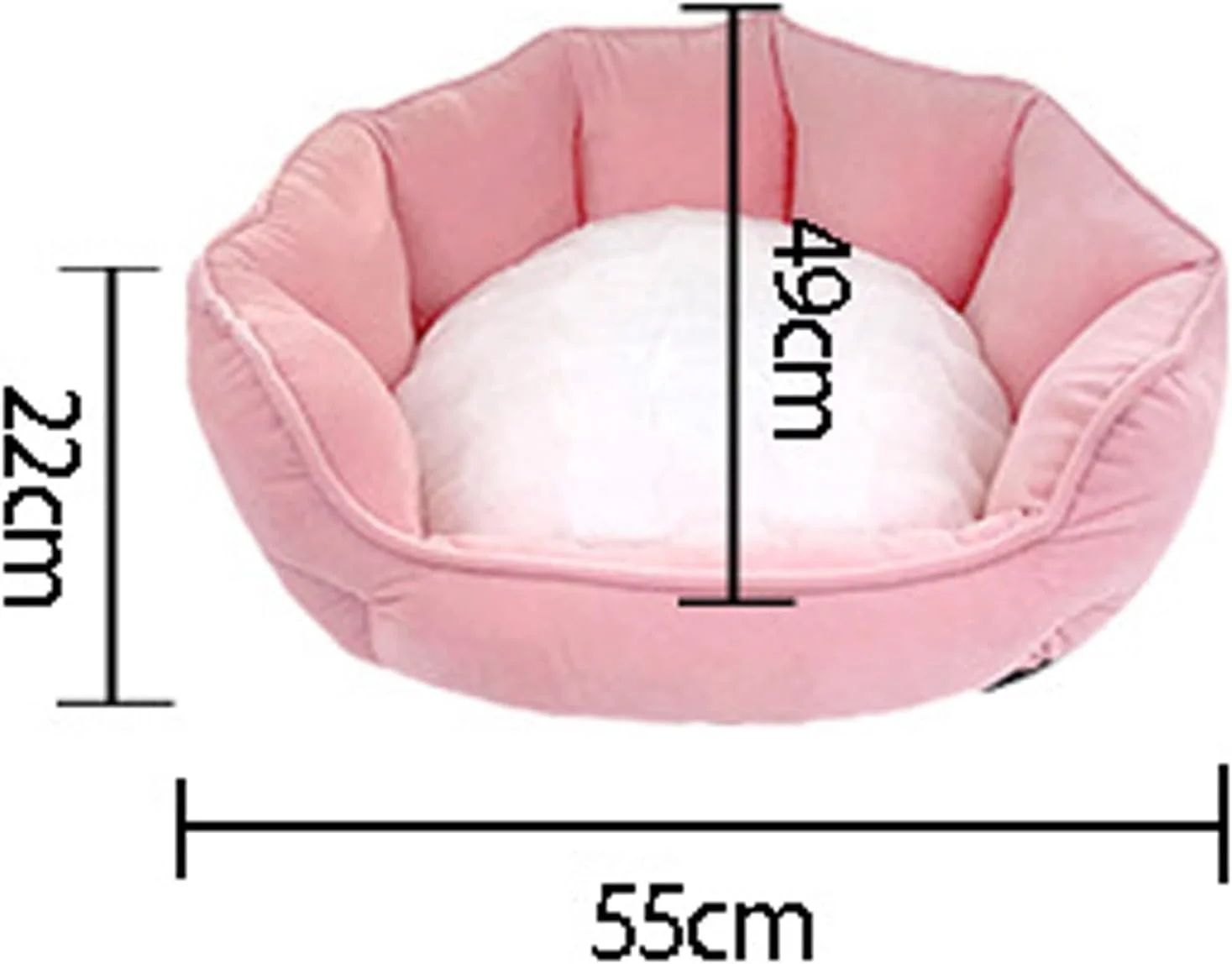 تخت خواب کوچک سگ VIZCO، تشک نرم و بسیار زیبا، تخت خواب گربه ای مدل صدف مروارید، خانه زمستانی برای لوازم جانبی حیوانات خانگی گرم، پنبه ای و راحت (رنگ: صورتی)