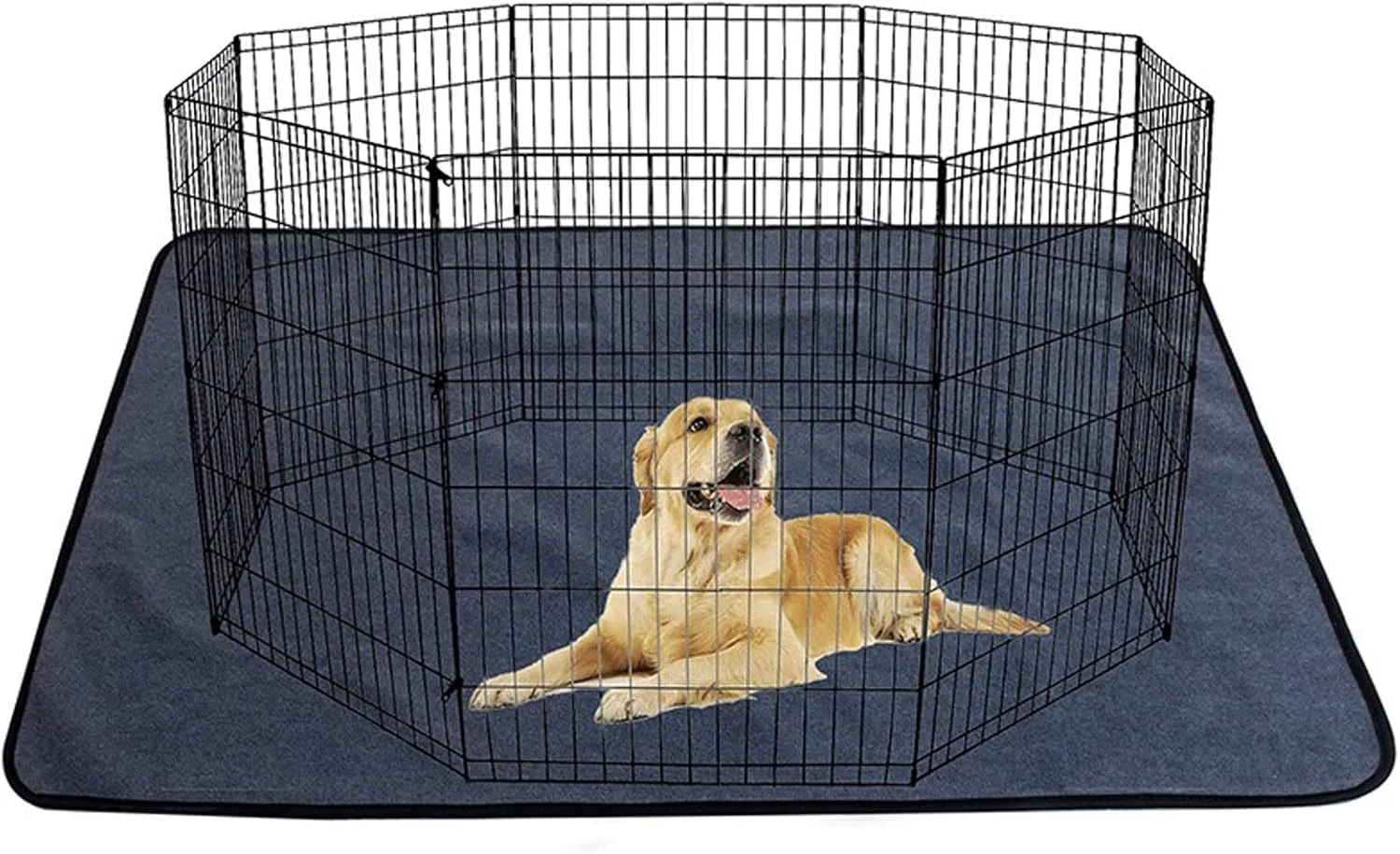 تخت خواب کوچک سگ VIZCO ضد آب و پد سگ قابل استفاده مجدد، پد تعویض سگ، پد جذب سریع ادرار توله سگ، پتو فرش نرم خواب حیوانات خانگی (رنگ: خاکستری، سایز: XL 133x165cm)