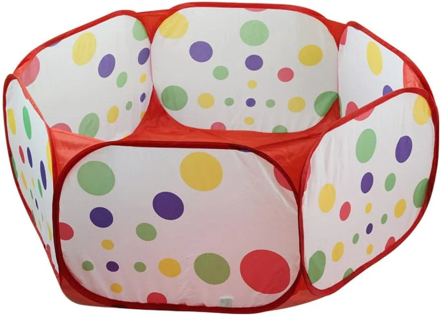 VOANZO Small Animal Playpen Portable Outdoor Exercise Fence Foldable Pet Tent Play Pen for Guinea Pig Hamster Chinchillas and Hedgehogs Rabbits Red