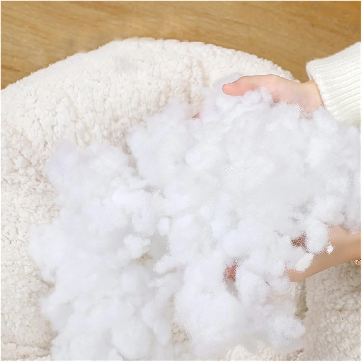 سبد تخت خواب سگ کوچک VIZCO، تخت خواب گرم و گرد مناسب برای سگ های کوچک و متوسط، لانه سگ چیواوا، لوازم حیوانات خانگی، مبل خانه سگ، کوسن گربه (سایز: L)