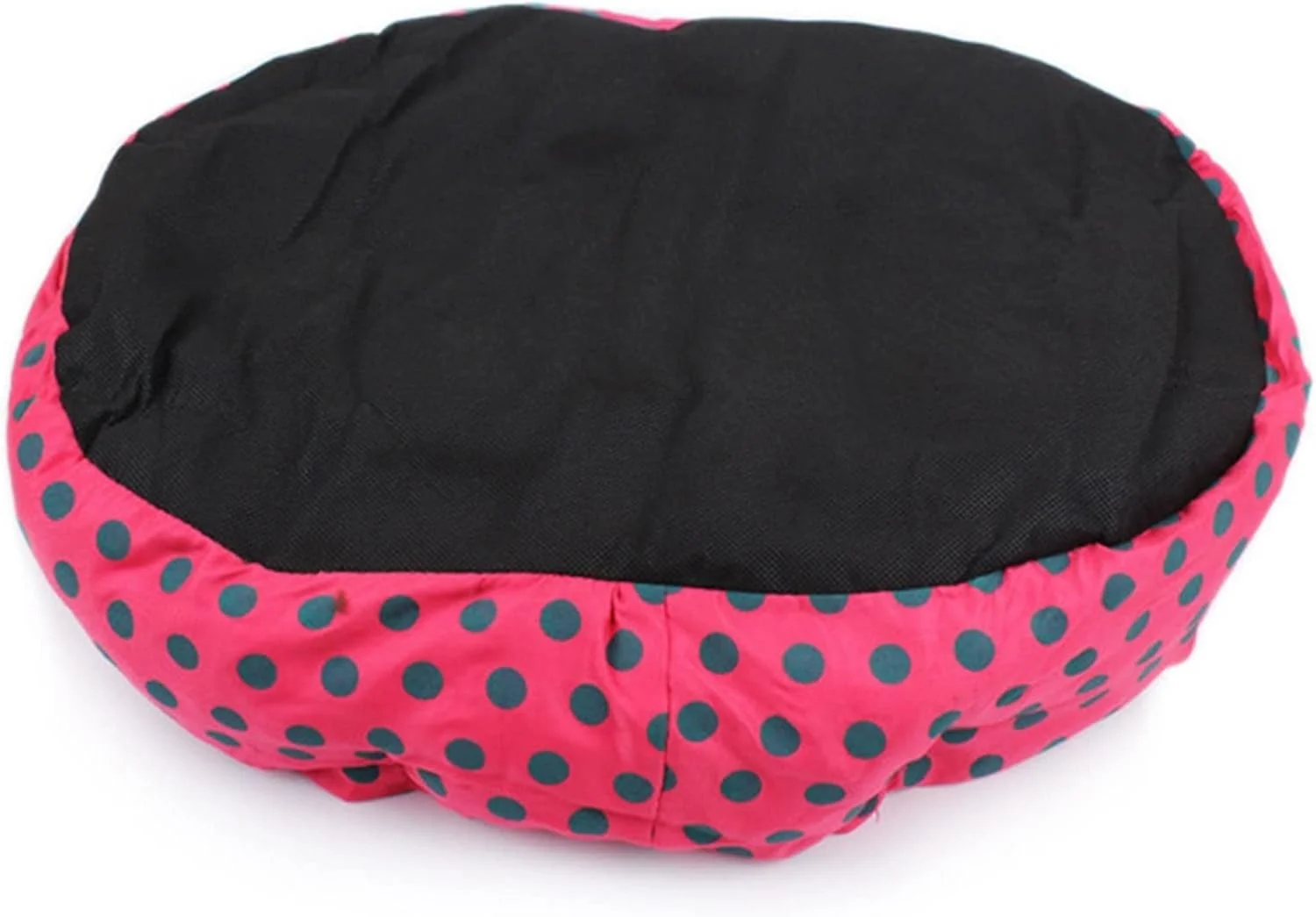 تخت خواب کوچک سگ و گربه ویزکو، تخت خواب زمستانی گرم، لانه حیوانات خانگی با طراحی پشمی نرم و تشک های جداشدنی، لانه سگ و گربه هشت ضلعی (رنگ: آبی تیره، سایز: 53x43x10)