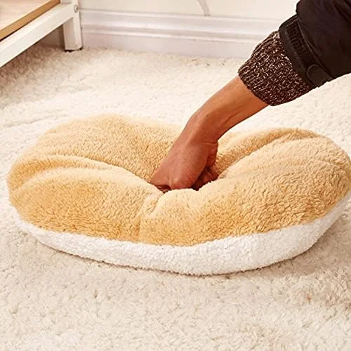 ویژگی های VIZCO لانه سگ کوچک، لوازم حیوانات خانگی سگ کوچک، محصولات کیسه خواب، تخت سگ زمستانی کوچک (رنگ: قهوه ای، سایز: متوسط)