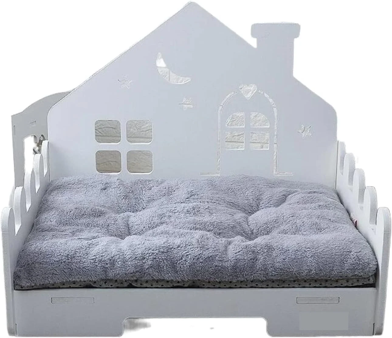 تخت خواب کوچک سگ VIZCO تشک لانه سگ تشک گربه تشک حیوانات خانگی مبل تشک خواب لانه با روکش جداشدنی روکش برای سگ های بزرگ (رنگ: خاکستری)