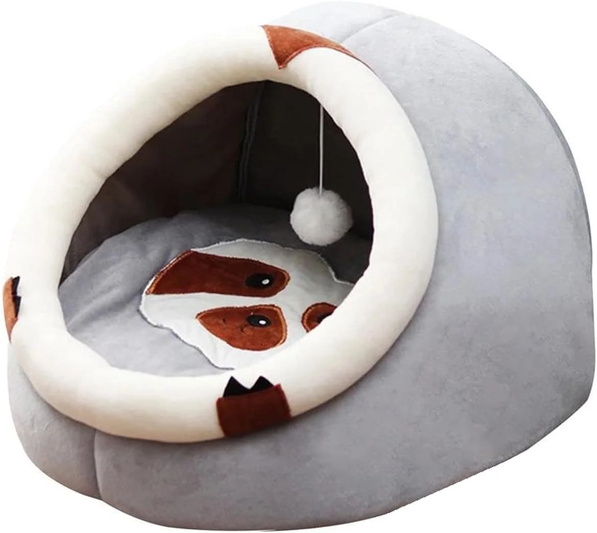 ویژگی های VIZCO تخت خواب کوچک سگ، خانه سگ، چهار فصل جهانی، خانه محصور، سگ کوچک تدی، تخت خواب قابل جابجایی، خانه گربه، تخت خواب گرم زمستانی گربه ها، لوازم حیوانات خانگی (سایز: بزرگ)