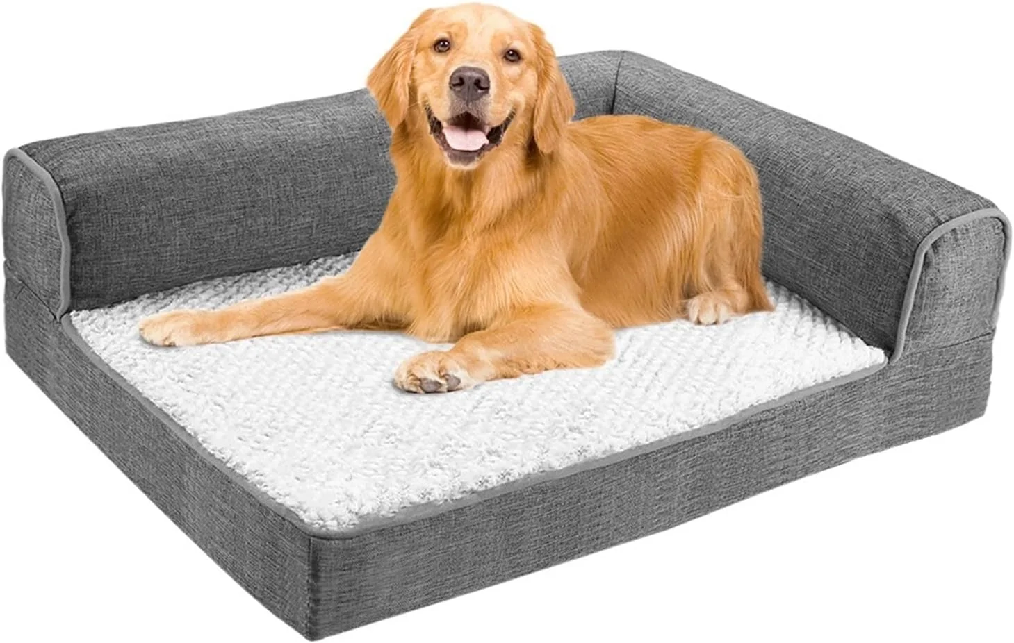 تخت خواب کوچک سگ VIZCO ضد آب، فوق العاده نرم، خانه سگ گربه، مبل گرم پنبه ای، لوازم حیوانات خانگی (سایز: متوسط)
