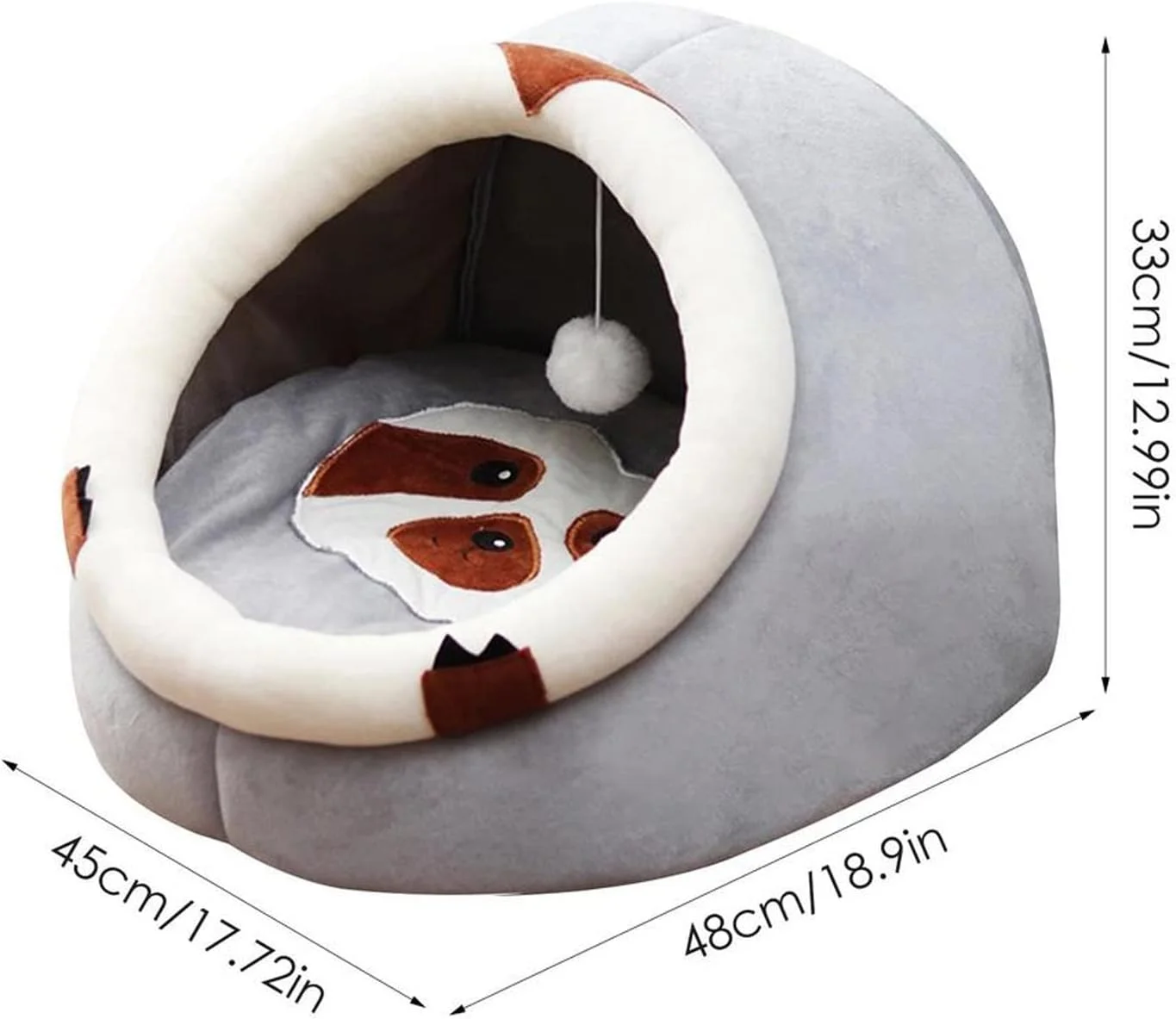 ویژگی های VIZCO تخت خواب کوچک سگ، خانه سگ، چهار فصل جهانی، خانه محصور، سگ کوچک تدی، تخت خواب قابل جابجایی، خانه گربه، تخت خواب گرم زمستانی گربه ها، لوازم حیوانات خانگی (سایز: بزرگ)