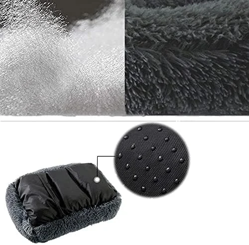 تخت خواب مربعی کوچک سگ VIZCO، خانه سگ گرم و نرم، تشک خواب گرم زمستانی تک رنگ برای گربه، محصولات حیوانات خانگی (رنگ: خاکستری، سایز: کوچک) تخت خواب مربعی کوچک سگ VIZCO، خانه سگ گرم و نرم، تشک خواب گرم زمستانی تک رنگ برای گربه، محصولات حیوانات خانگی (رنگ: خاکستری، سایز: کوچک)