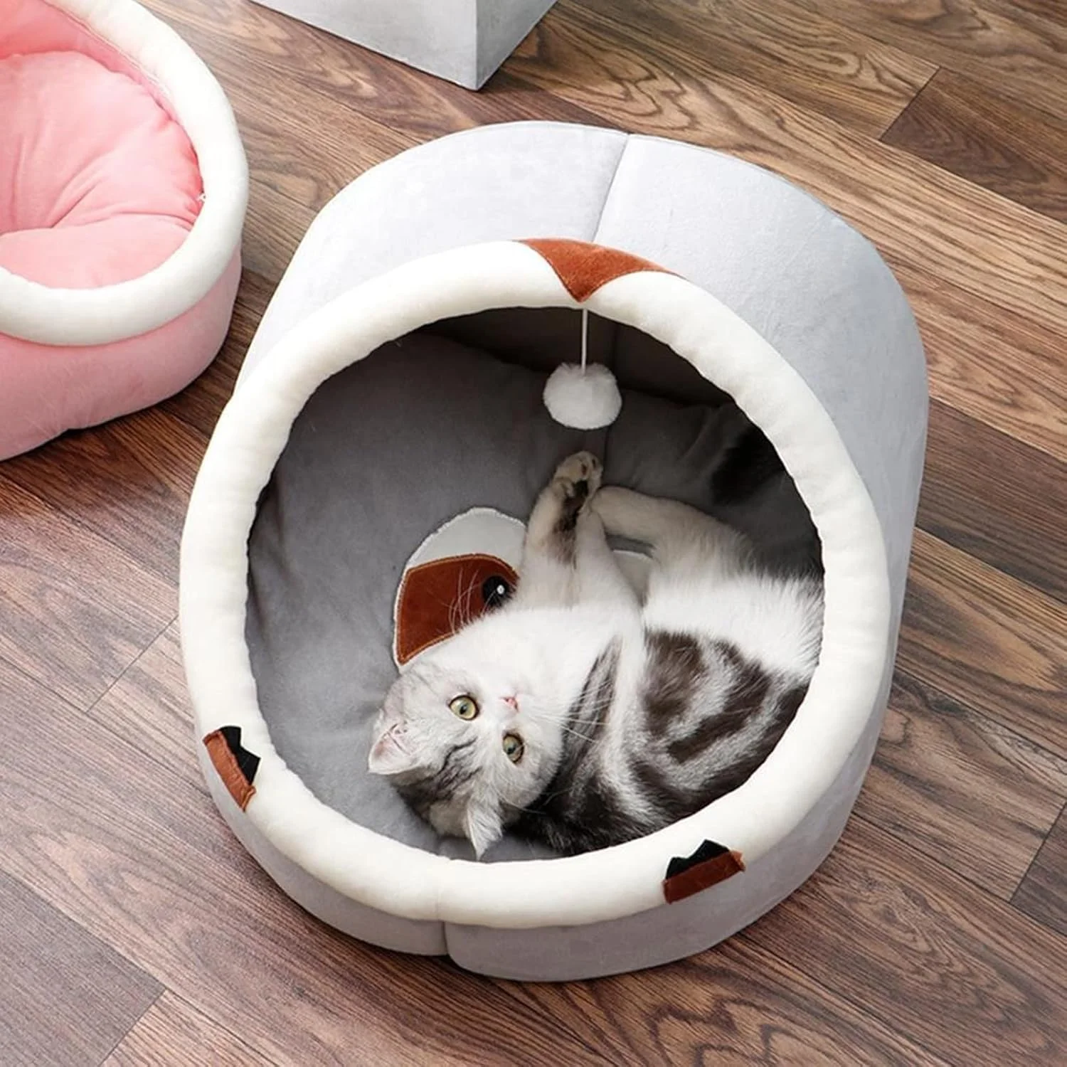 ویژگی های VIZCO تخت خواب کوچک سگ، خانه سگ، چهار فصل جهانی، خانه محصور، سگ کوچک تدی، تخت خواب قابل جابجایی، خانه گربه، تخت خواب گرم زمستانی گربه ها، لوازم حیوانات خانگی (سایز: بزرگ)