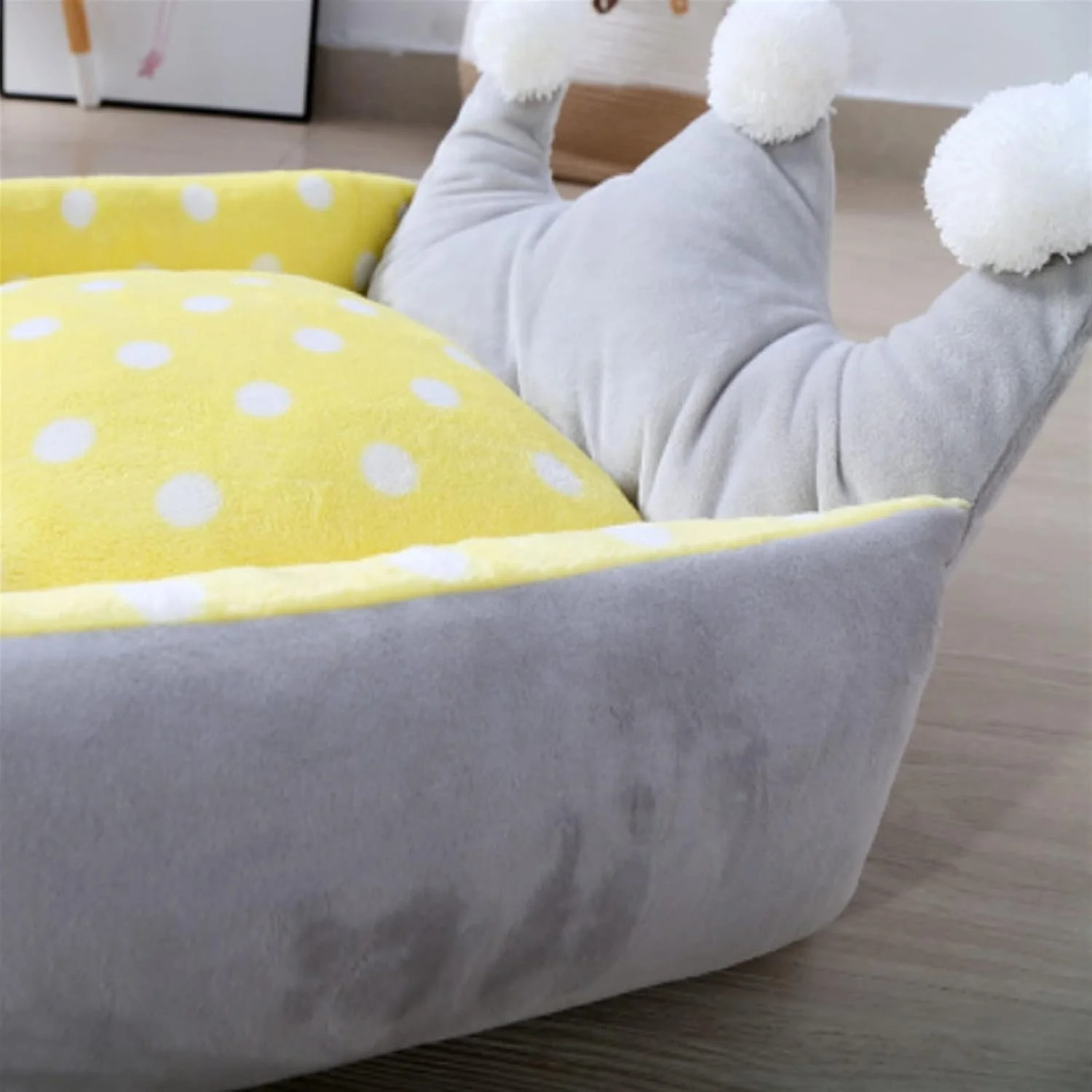 ویژگی های خانه حیوانات خانگی سگ کوچک VIZCO برای سگ گربه تاج زیبا خانه سگ گربه بالش گرم سگ گربه نرم لانه قابل شستشو پد خانه حیوانات خانگی تشک تخت توله سگ (رنگ: 1، سایز: متوسط)