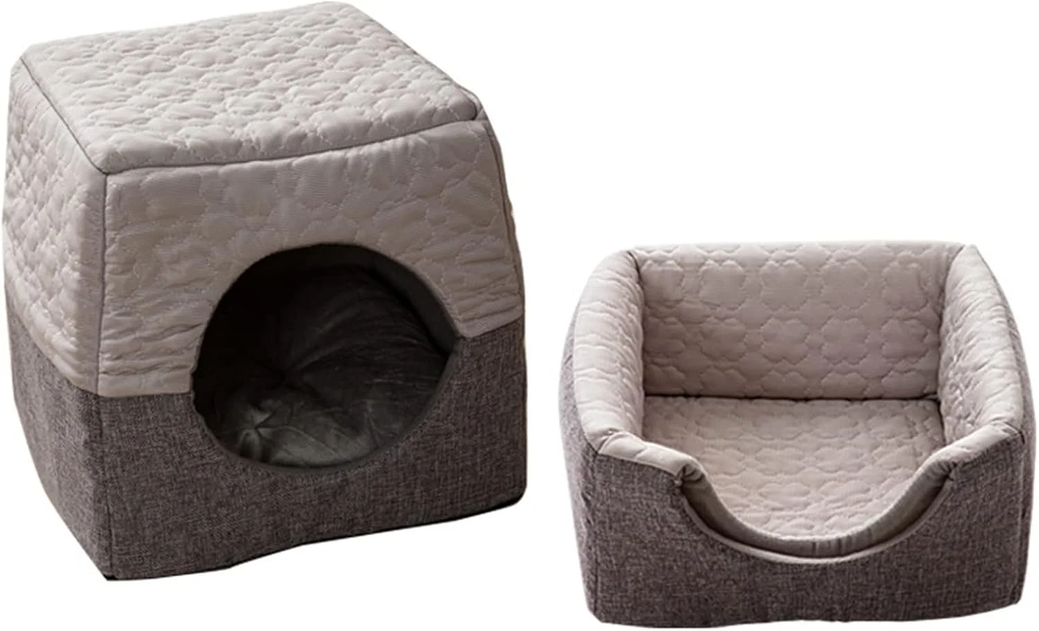 ویژگی های VIZCO تخت خواب کوچک سگ، تخت خواب گربه، سبد تشک کوچک، تخت حیوانات خانگی برای خانه گربه، چادر حیوانات خانگی، تخت خواب غار دنج، سگ ها، تخت خواب نرم و گرم، خانه غار، لوازم جانبی گربه (رنگ: خاکستری)