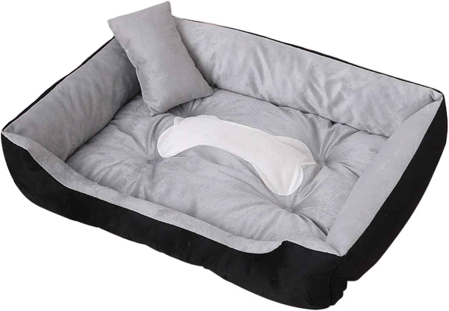 تخت خواب کوچک سگ VIZCO، تخت خواب نرم سگ، مبل، لانه سگ، خانه گرم زمستانی سگ، خانه توله سگ گربه، پد گرم حیوانات خانگی (سایز: متوسط)