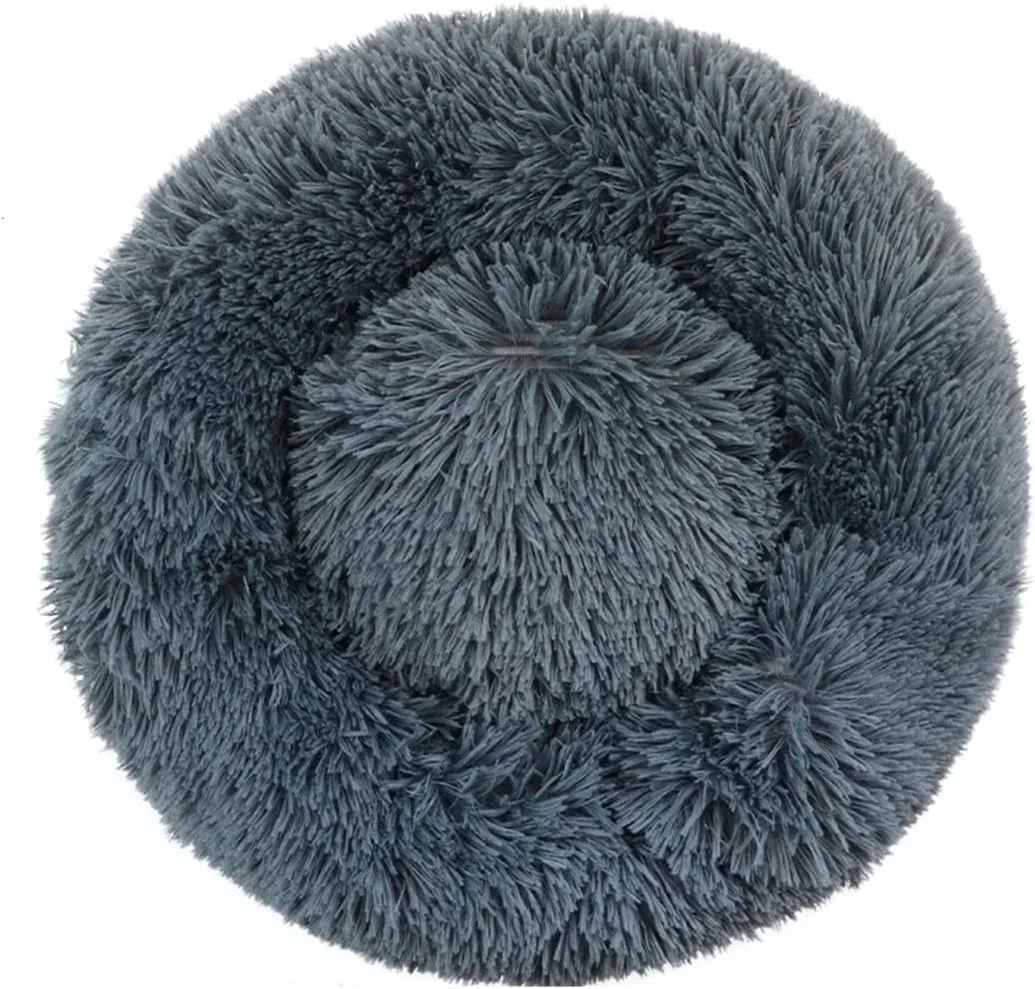 تخت خواب گرد کوچک سگ VIZCO با روکش جداشدنی، مبل تخت خواب سگ، لانه سگ با زیپ، تخت خواب حیوانات خانگی قابل شستشو، تشک گربه، مبل خواب گرم برای سگ های بزرگ و کوچک (سایز: خیلی کوچک)