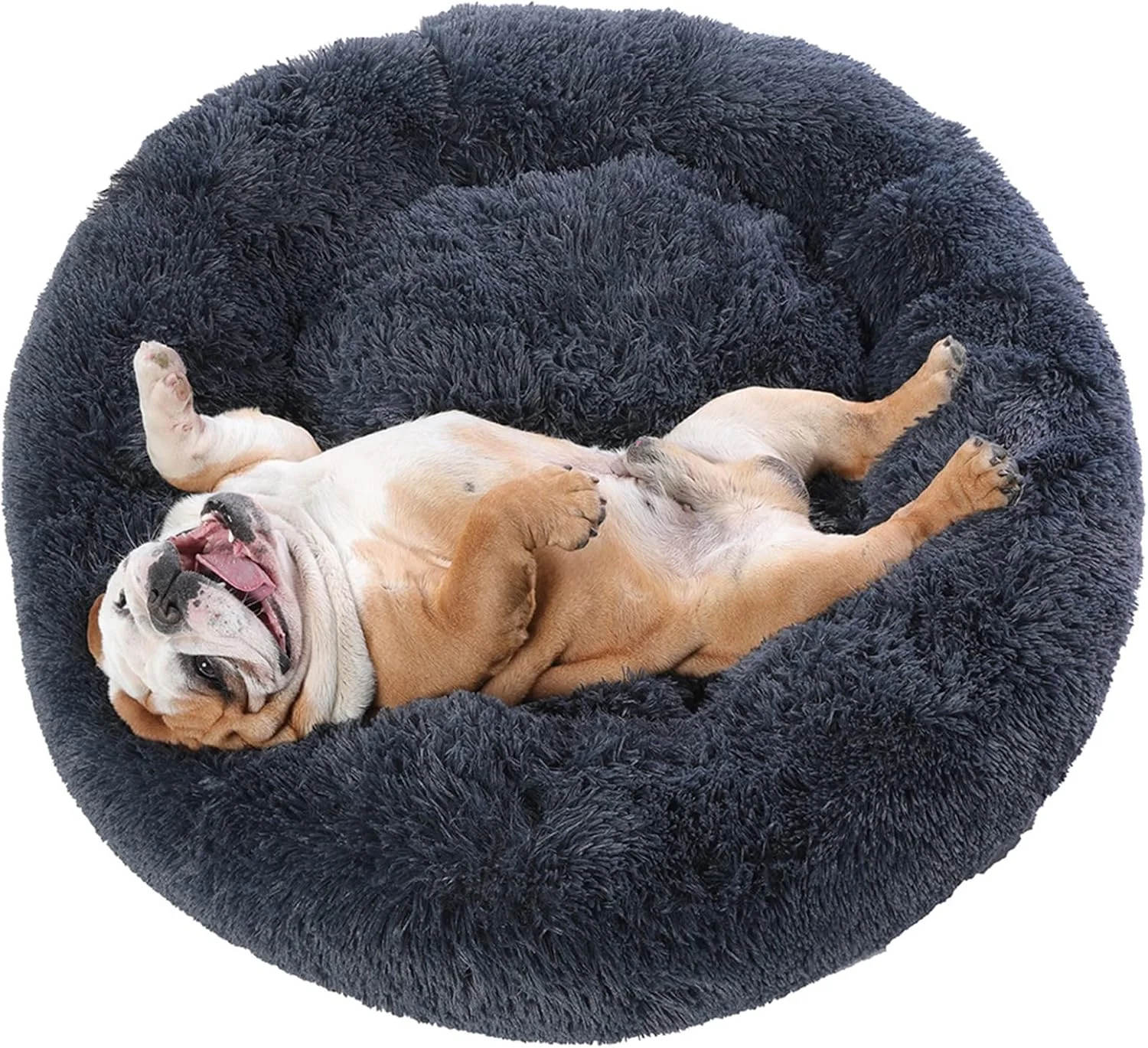 تخت خواب گرد کوچک سگ VIZCO با روکش جداشدنی، مبل تخت خواب سگ، لانه سگ با زیپ، تخت خواب حیوانات خانگی قابل شستشو، تشک گربه، مبل خواب گرم برای سگ های بزرگ و کوچک (سایز: خیلی کوچک)