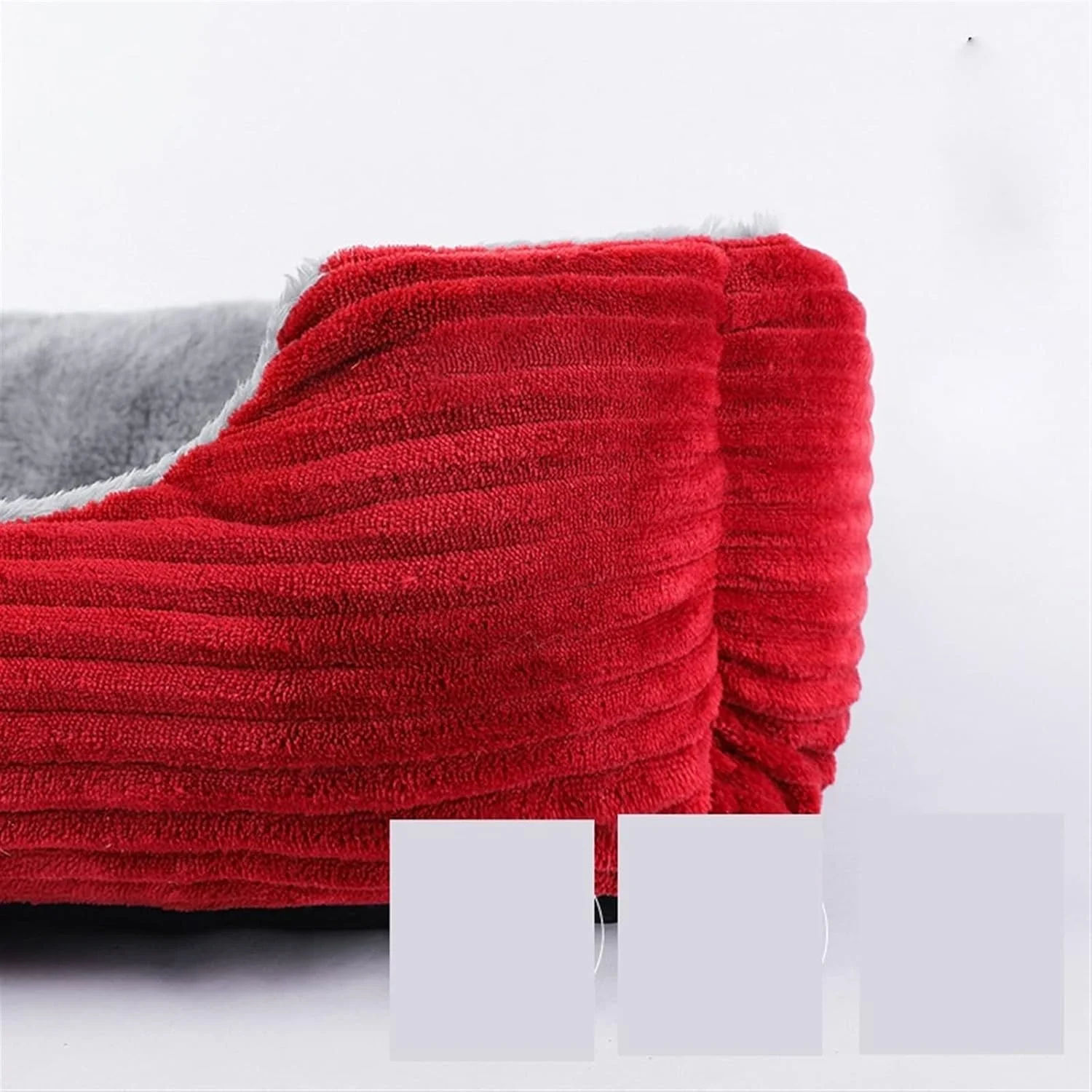 تخت خواب مستطیلی کوچک سگ VIZCO، کیسه خواب، لانه، مبل گربه و توله سگ، خانه حیوانات خانگی، بالش تخت خواب گرم زمستانی برای سگ های کوچک (رنگ: خاکستری، اندازه: XL 80x60 سانتی متر)