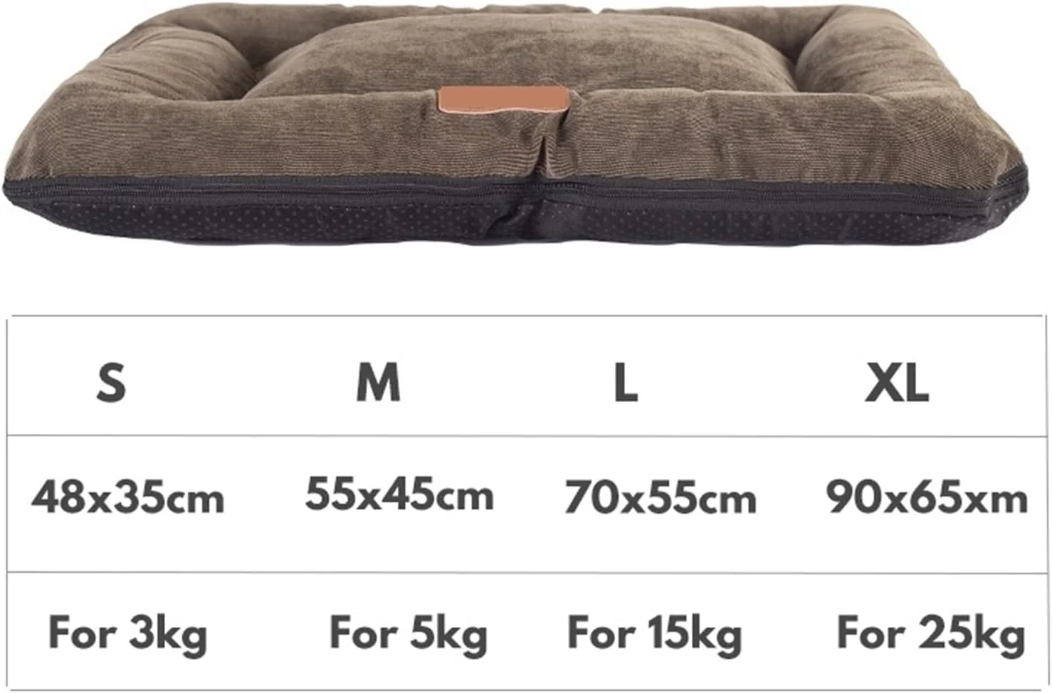 تخت خواب کوچک سگ ویزکو، تشک لانه سگ، پد گربه، تشک حیوانات خانگی، مبل، تشک خواب لانه سگ با روکش جداشدنی مناسب برای سگ های بزرگ (رنگ: قهوه ای، سایز: کوچک)