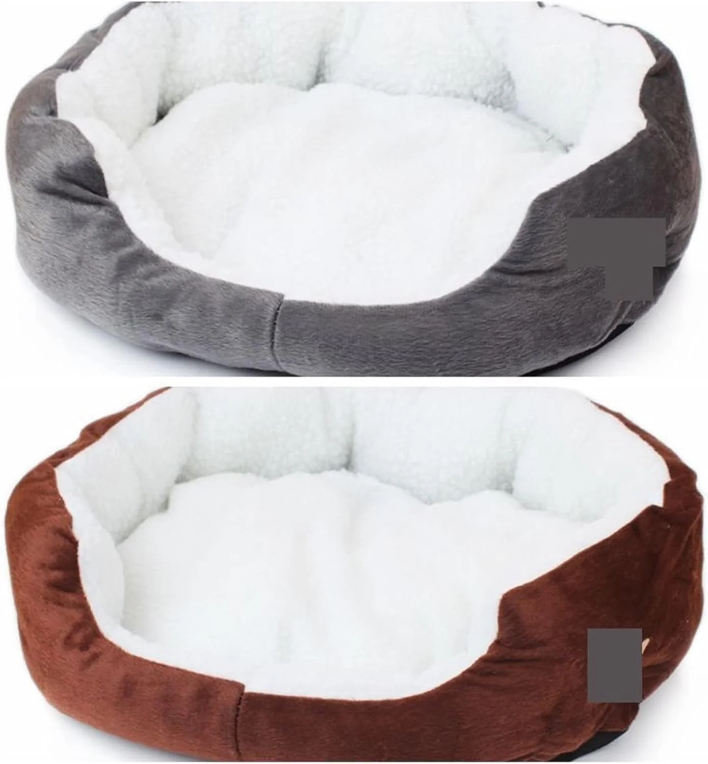 تخت خواب کوچک سگ VIZCO، تخت خواب حیوانات خانگی، تخت خواب سگ، لانه گربه، گرم و راحت، لانه سگ، لانه حیوانات خانگی قابل جابجایی و شستشو (رنگ: خاکستری)