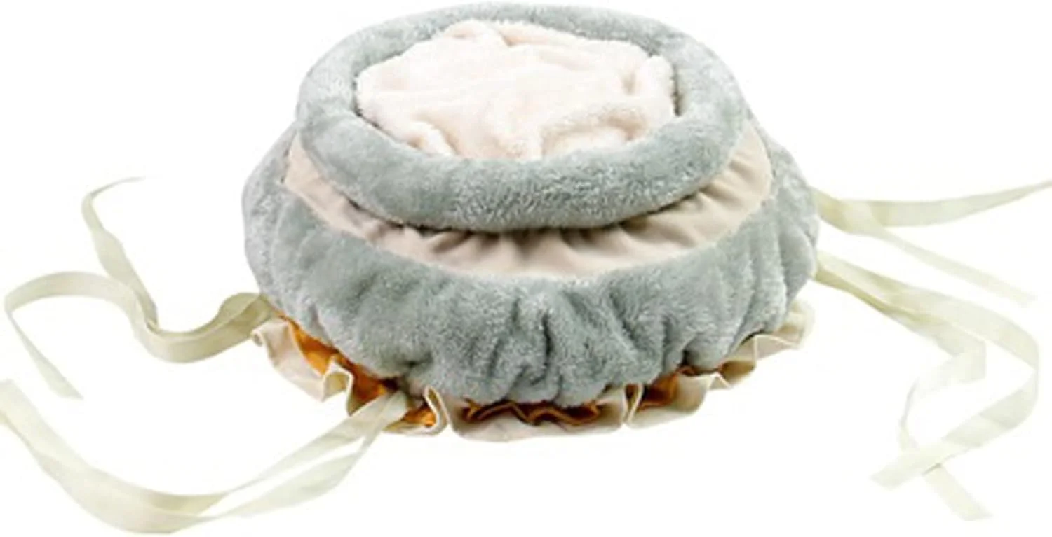 VIZCO تخت خواب کوچک سگ، تخت آویز گربه، کیسه خواب توله سگ، تخت گرد گرم زمستانی حیوانات خانگی، لانه نرم حیوانات خانگی، کوسن صندلی، لوازم گربه، لوازم جانبی حیوانات خانگی (رنگ: آبی تیره)