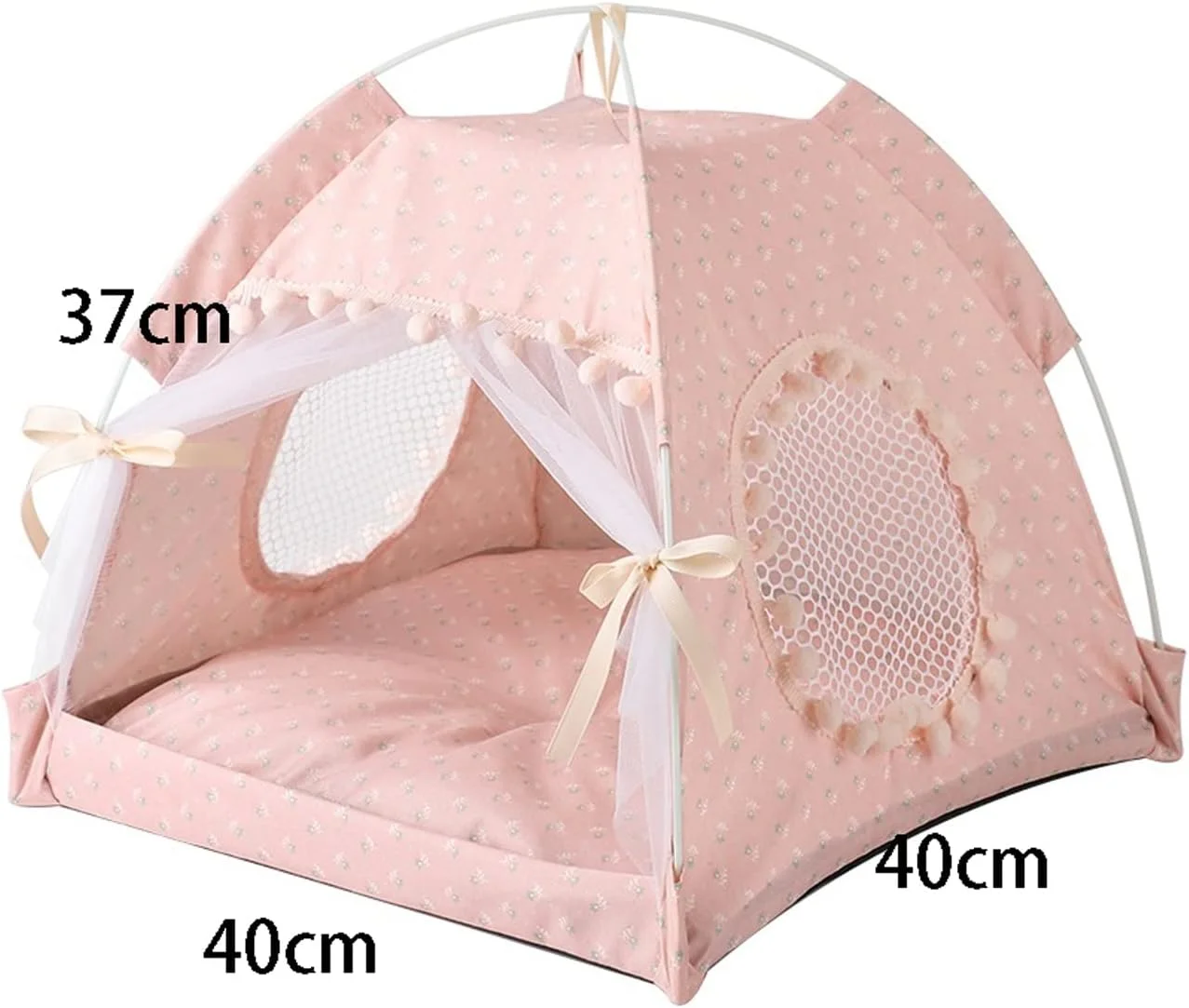 ویژگی های VIZCO تخت خواب کوچک سگ، لانه حیوانات خانگی، لانه گربه، بالش پرنسسی، چادر مسافرتی گربه، تخت سگ در فضای باز برای توله سگ های کوچک و متوسط، خانه غار سرپوشیده حیوانات خانگی، مبل (رنگ: Hortel، سایز: متوسط)