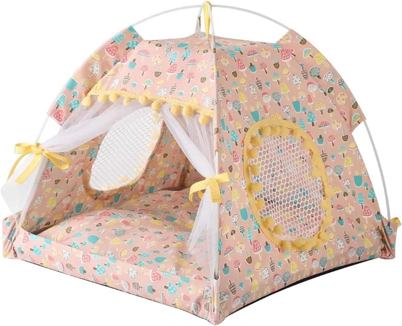 ویژگی های VIZCO تخت خواب کوچک سگ، لانه حیوانات خانگی، لانه گربه، بالش پرنسس، چادر مسافرتی گربه، تخت سگ در فضای باز برای توله سگ کوچک و متوسط، خانه غار سرپوشیده حیوانات خانگی، مبل (رنگ: Hortel، سایز: متوسط)