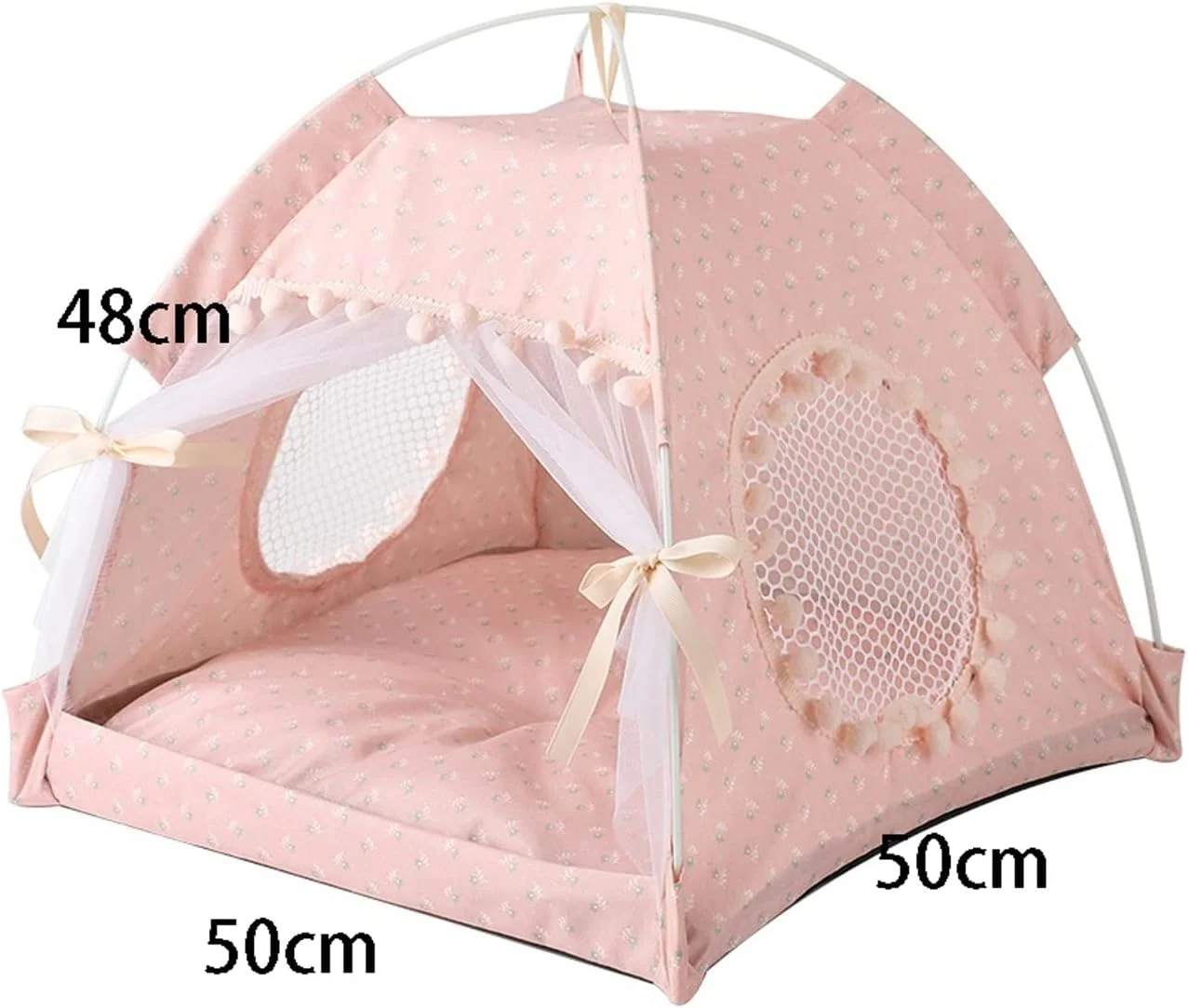 ویژگی های VIZCO تخت خواب کوچک سگ، لانه حیوانات خانگی، لانه گربه، کوسن پرنسس، چادر مسافرتی گربه، تخت سگ در فضای باز برای توله سگ کوچک و متوسط، خانه حیوانات خانگی غار سرپوشیده، مبل (رنگ: Hortel، سایز: بزرگ)