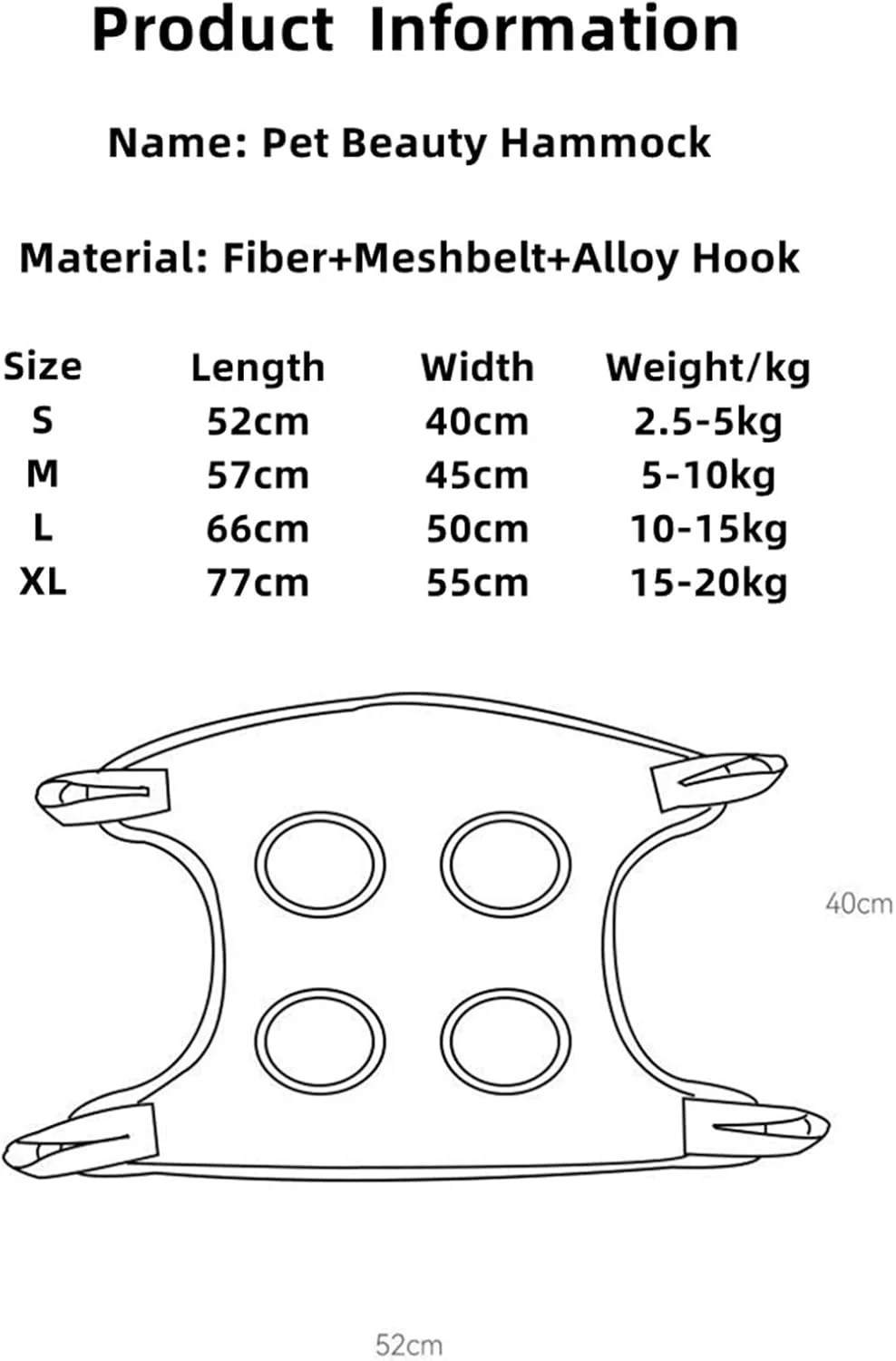 تخت آویز گربه VIZCO، کیسه ثابت ضد گاز گرفتن و خراش برای نظافت، کوتاه کردن ناخن، حمام کردن و اصلاح حیوانات خانگی (رنگ: Hortelã، سایز: L)