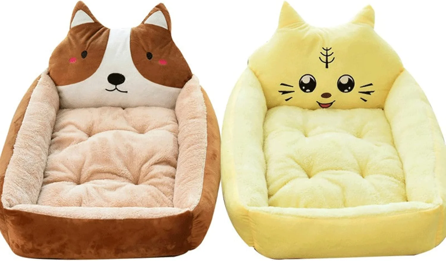 تخت خواب کوچک سگ VIZCO لانه حیوانات خانگی زمستانی گرم تشک سگ خانه گربه پتو سگ تخت خواب نرم سگ لوازم حیوانات خانگی (رنگ: E، اندازه: XL 80cm)