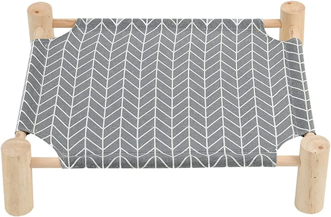 تخت سگ کوچک VIZCO، تخت گربه مرتفع، خانه، تخت آویز حیوانات خانگی قابل جابجایی و تنفسی، سگ ها و گربه های کوچک، لوازم حیوانات خانگی بادوام از جنس چوب و بوم (رنگ: خاکستری)