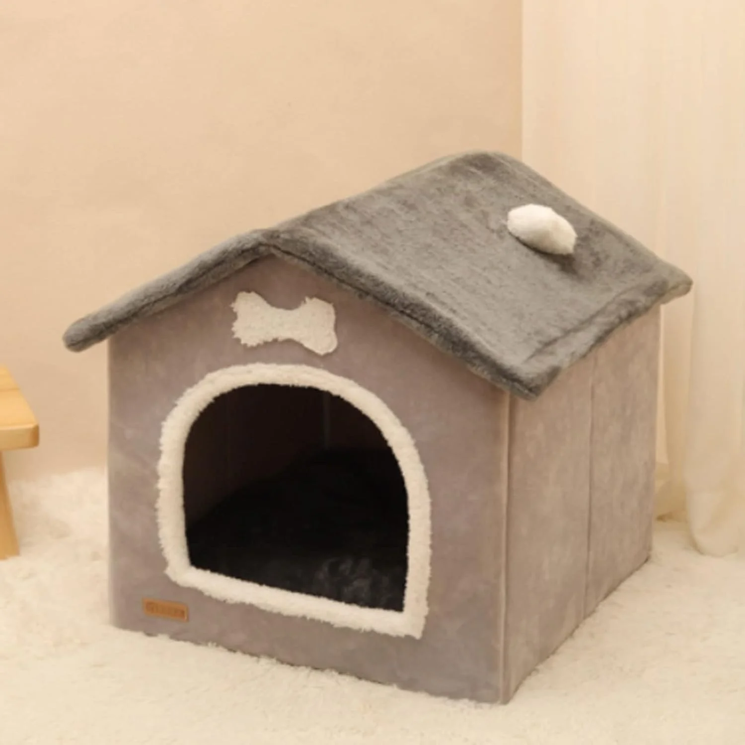 ویژگی های VIZCO لانه سگ کوچک، خانه سگ سرپوشیده، تخت خواب گرم و نرم با کوسن قابل جابجایی، خانه سگ با مونتاژ آسان برای سگ های کوچک ویژگی های VIZCO لانه سگ کوچک، خانه سگ سرپوشیده، تخت خواب گرم و نرم با کوسن قابل جابجایی، خانه سگ با مونتاژ آسان برای سگ های کوچک