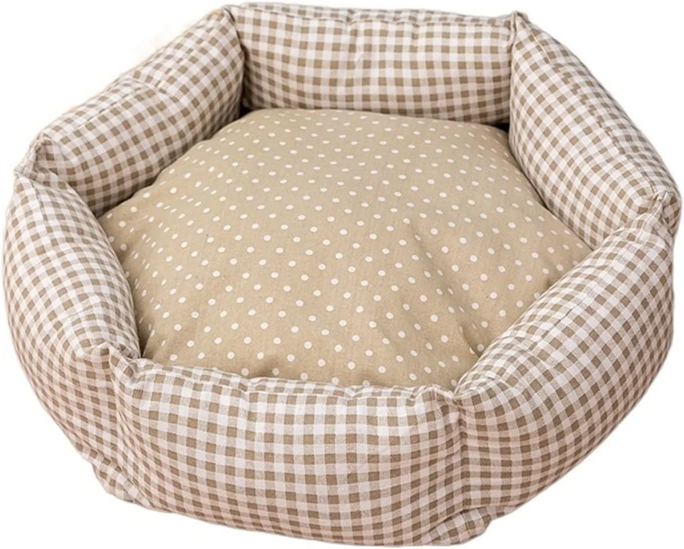 تخت خواب کوچک سگ و گربه VIZCO، تشک لانه سگ و گربه، پد پولیشی توری سگ و توله سگ، لوازم خواب حیوانات خانگی، لانه نرم، تشک قابل جدا شدن و شستشو (رنگ: تک رنگ، سایز: L(64X64X20CM))