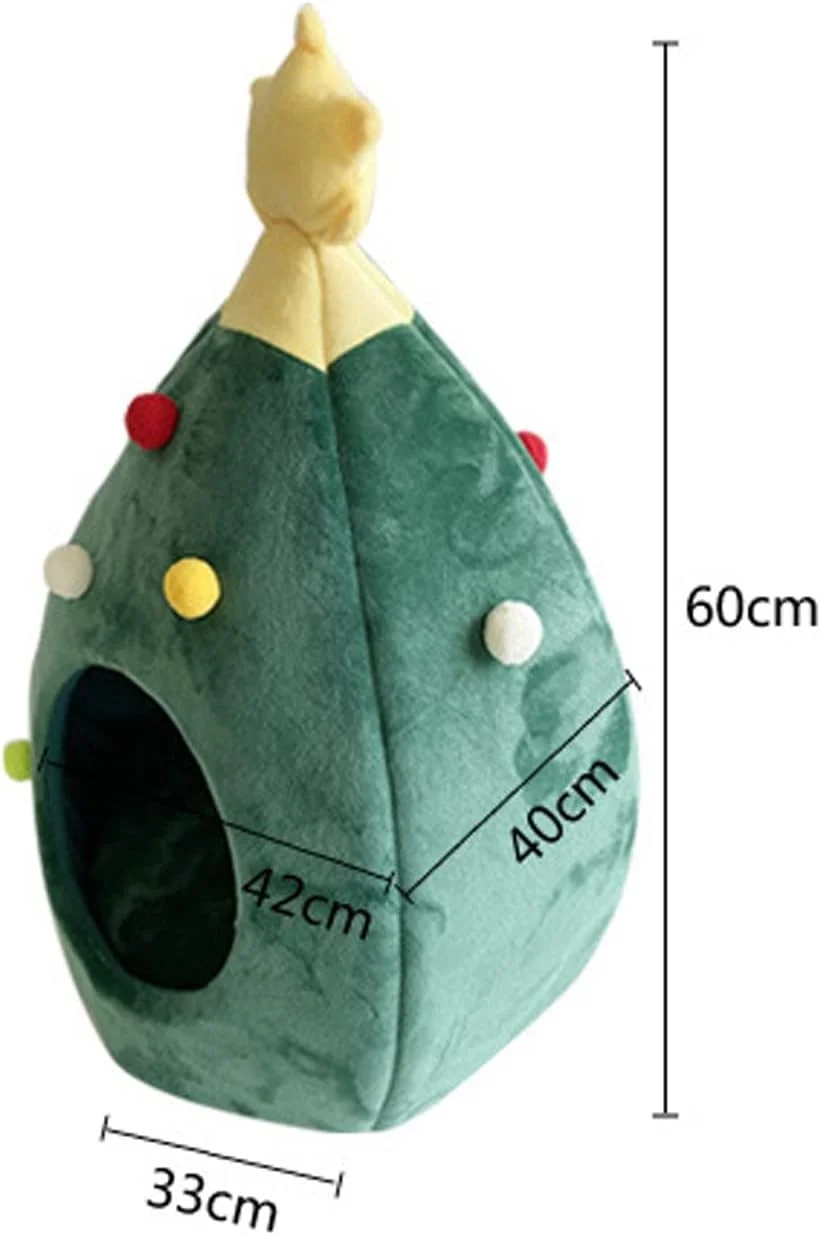 ویژگی های VIZCO لانه سگ کوچک طرح درخت کریسمس، خانه حیوانات خانگی زمستانی نیمه بسته، لانه گربه، خانه گرم توله سگ، تخت خواب حیوانات خانگی، چادر ویژگی های VIZCO لانه سگ کوچک طرح درخت کریسمس، خانه حیوانات خانگی زمستانی نیمه بسته، لانه گربه، خانه گرم توله سگ، تخت خواب حیوانات خانگی، چادر