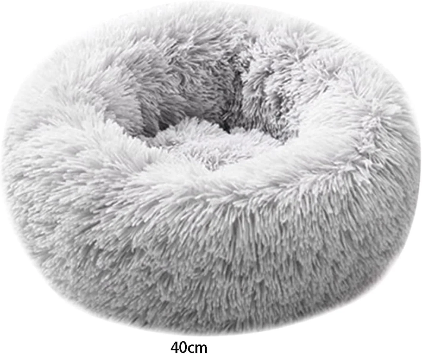 تخت خواب کوچک سگ VIZCO، لانه گرد تاشو و راحت سگ، خانه گرم قابل حمل از جنس کشمیر برای گربه، تخت خواب بادوام و مقاوم در برابر سایش، لوازم حیوانات خانگی (رنگ: بژ، سایز: کوچک)