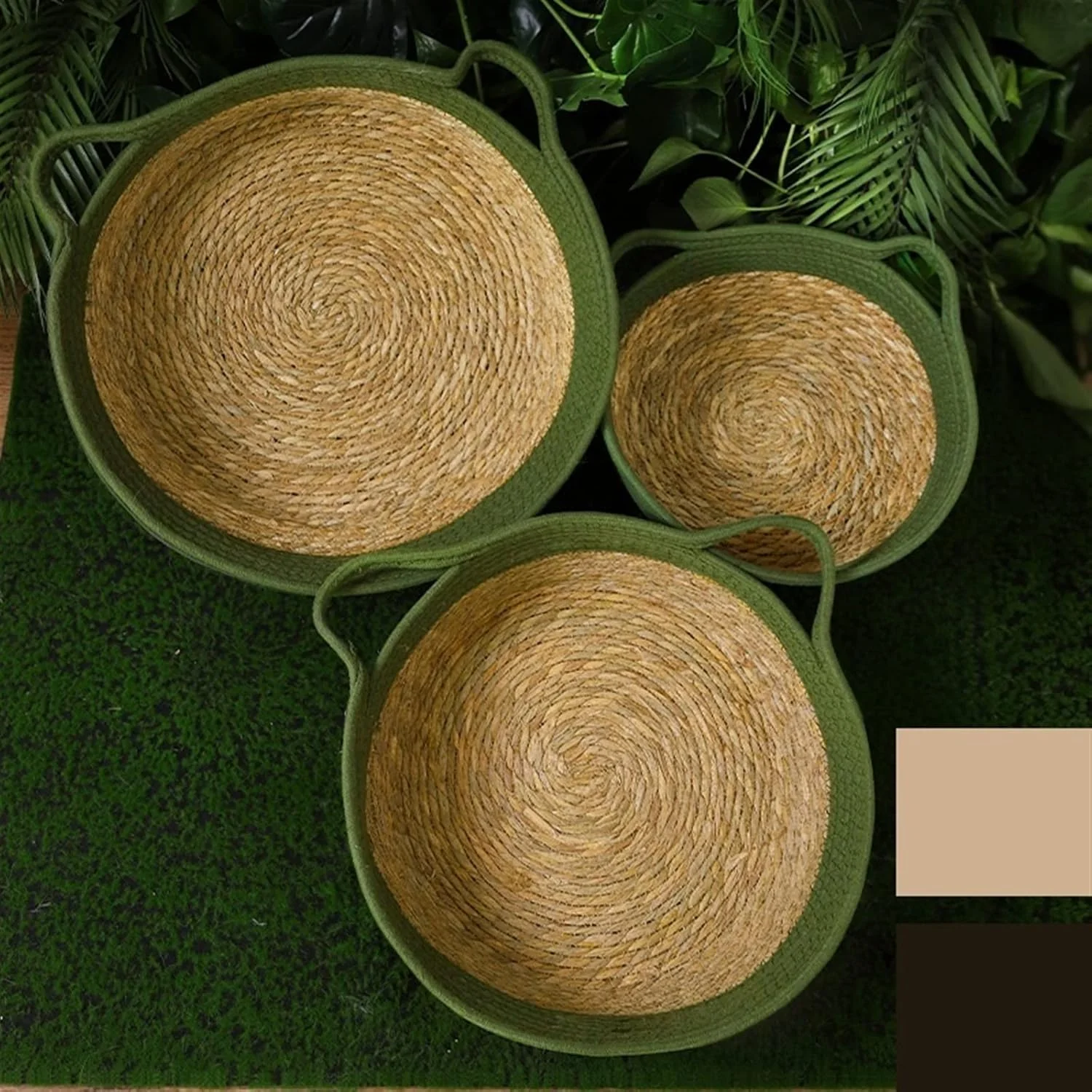 خانه تخت خواب کوچک سگ VIZCO لوازم جانبی حیوانات خانگی تشک چهار فصل گربه ها سبد کوسن لانه دنج دست ساز لانه گربه بافته شده از جنس خیزران قابل جابجایی (رنگ: 1، سایز: L) خانه تخت خواب کوچک سگ VIZCO لوازم جانبی حیوانات خانگی تشک چهار فصل گربه ها سبد کوسن لانه دنج دست ساز لانه گربه بافته شده از جنس خیزران قابل جابجایی (رنگ: 1، سایز: L)