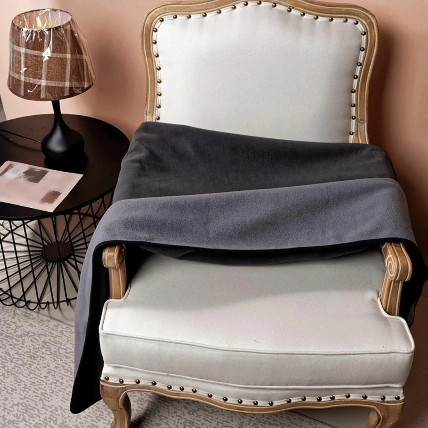 تخت خواب کوچک سگ VIZCO سایز 75x100CM تشک ضد آب حیوانات خانگی مبل پشمی حیوانات خانگی پتو مخملی گرم قابل حمل برای سگ ها و گربه ها (رنگ: خاکستری، سایز: 75-100CM)