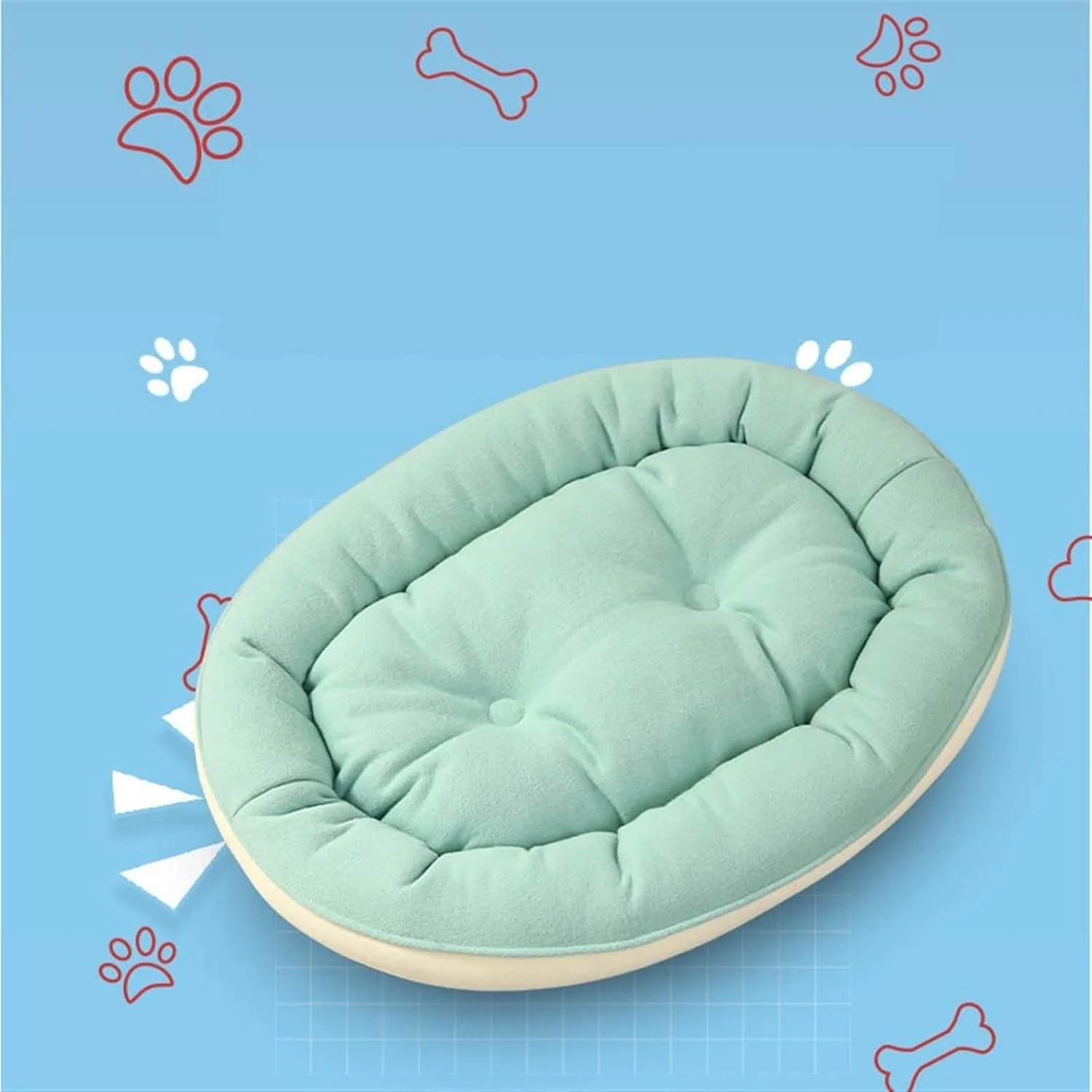 ویژگی های VIZCO تخت خواب کوچک سگ، تخت خواب گربه و سگ گرم مناسب فصل پاییز و زمستان، لانه نرم و راحت حیوانات خانگی، تخت سگ برای سگ ها و گربه های متوسط، بالشتک گرد حیوانات خانگی (رنگ: آبی تیره، اندازه: 46X62CM)