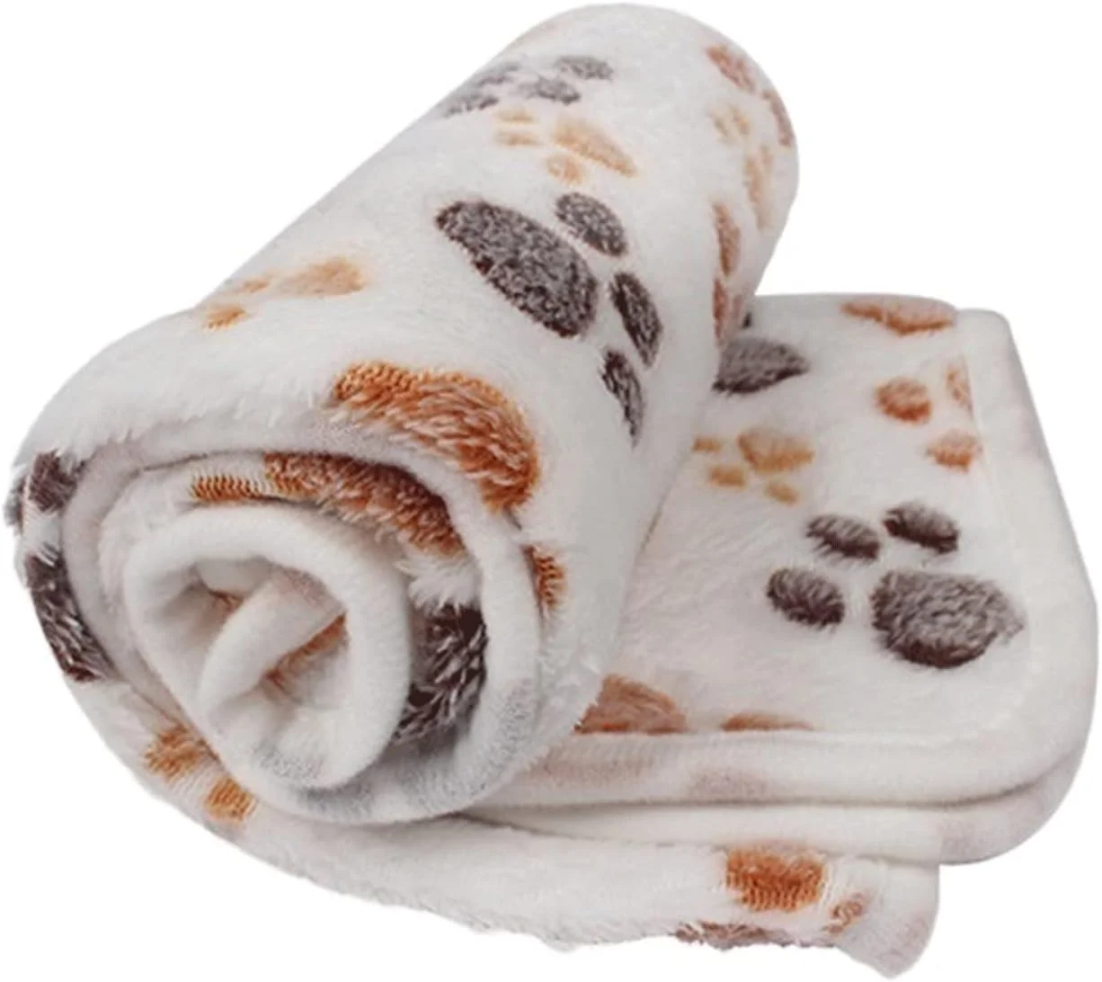 تخت خواب کوچک سگ VIZCO، پتو تخت سگ، پتو نرم پشمی گربه، پتو گرم زمستانی با طرح پنجه، روکش حیوانات خانگی برای سگ های کوچک، متوسط و بزرگ (رنگ: E، سایز: S 76-52cm)