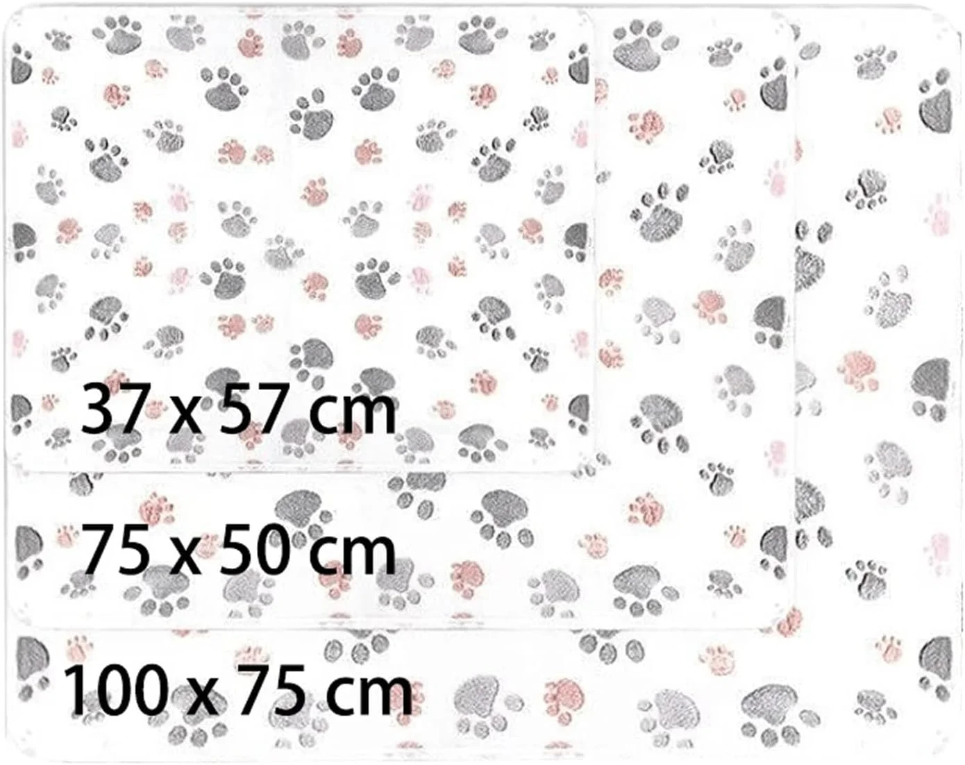 تخت خواب کوچک سگ VIZCO، پتو تخت سگ، پتو نرم پشمی گربه، پتو گرم زمستانی با طرح پنجه، روکش حیوانات خانگی برای سگ های کوچک، متوسط و بزرگ (رنگ: E، سایز: S 76-52cm)