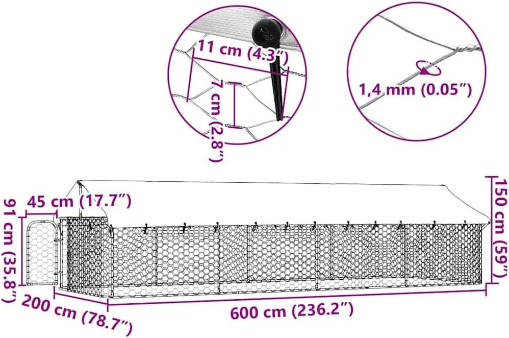 قفس سگ فضای باز vidaXL با سقف، باغ، پاسیو، تراس، حیاط خلوت، لوازم حیوانات خانگی، خانه سگ، جعبه، محوطه بازی، قفل ایمنی قفس سگ فضای باز vidaXL با سقف، باغ، پاسیو، تراس، حیاط خلوت، لوازم حیوانات خانگی، خانه سگ، جعبه، محوطه بازی، قفل ایمنی